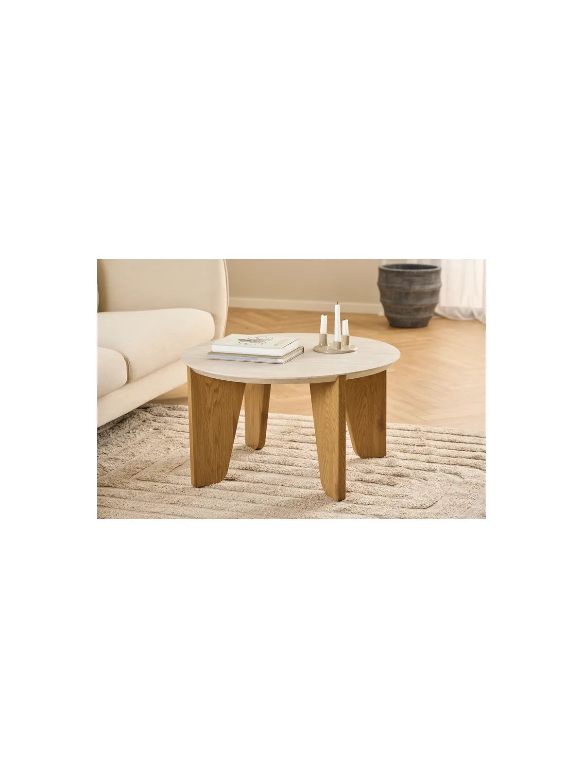 Dockland Couchtisch Travertin Rau Papier