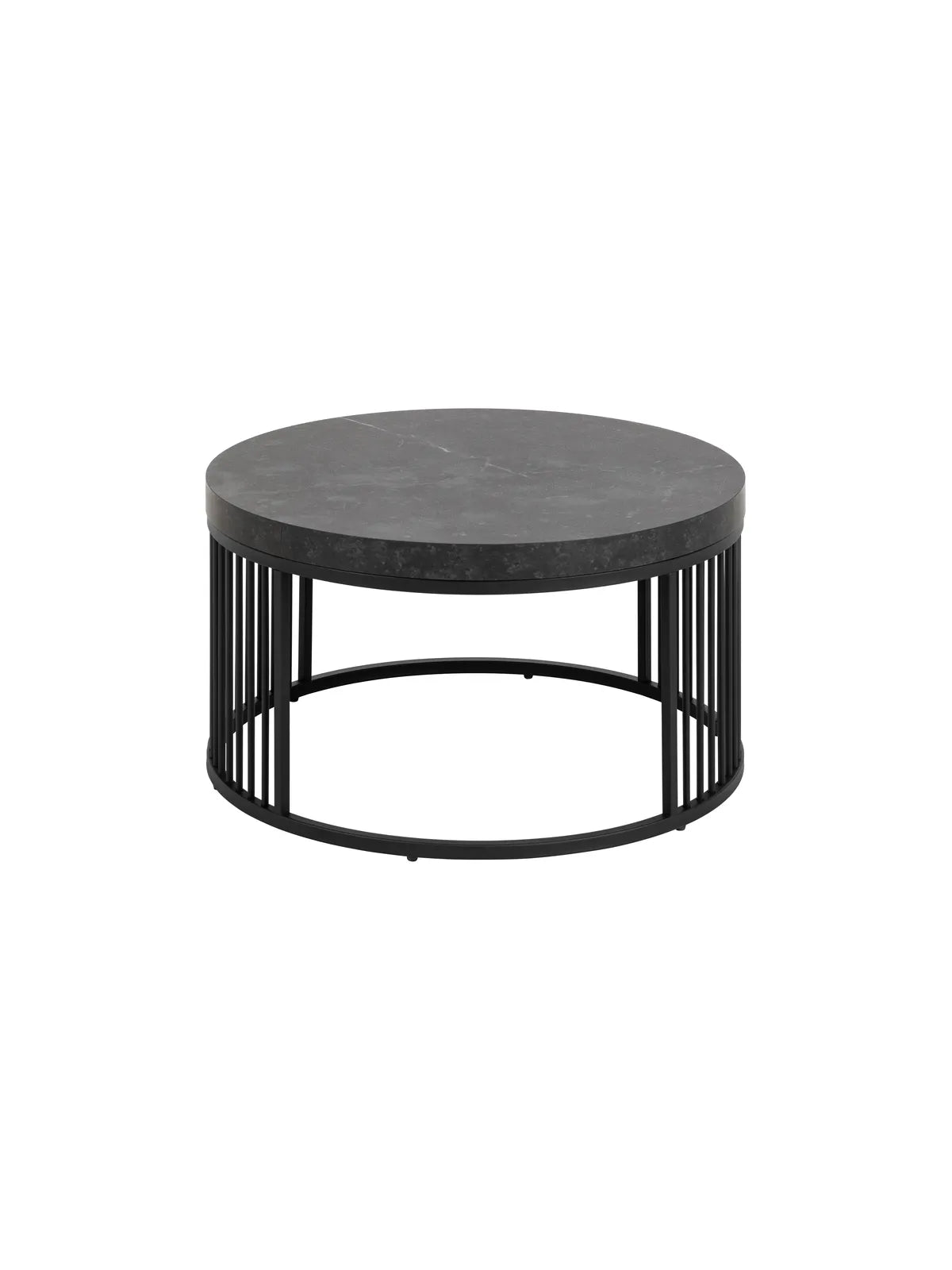 Runder Melamin Couchtisch Strington Schwarz