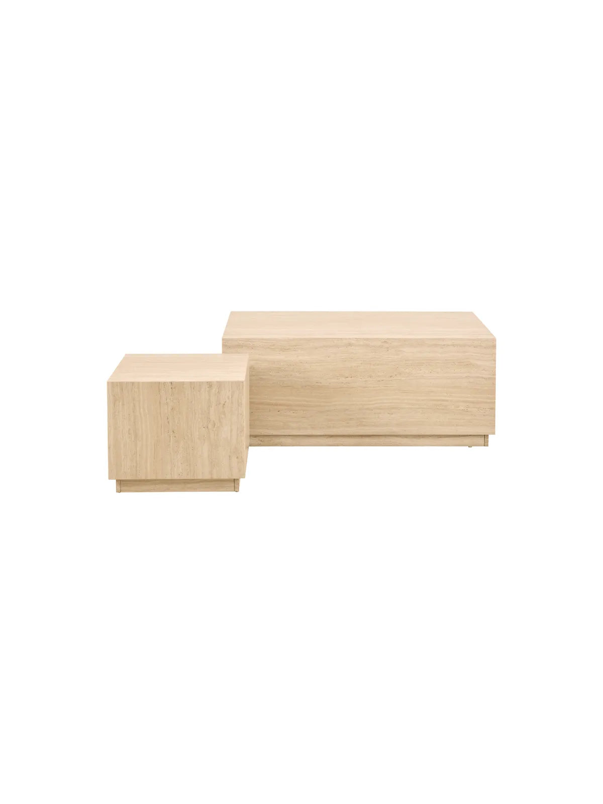 Dice Couchtisch Travertin Rau Papier