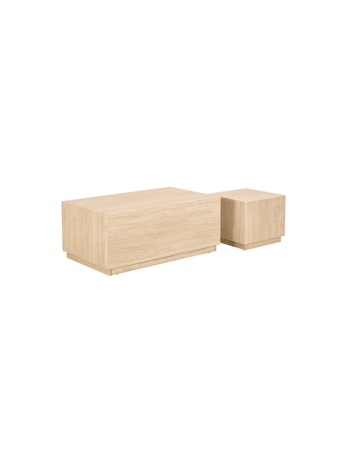 Dice Couchtisch Travertin Rau Papier
