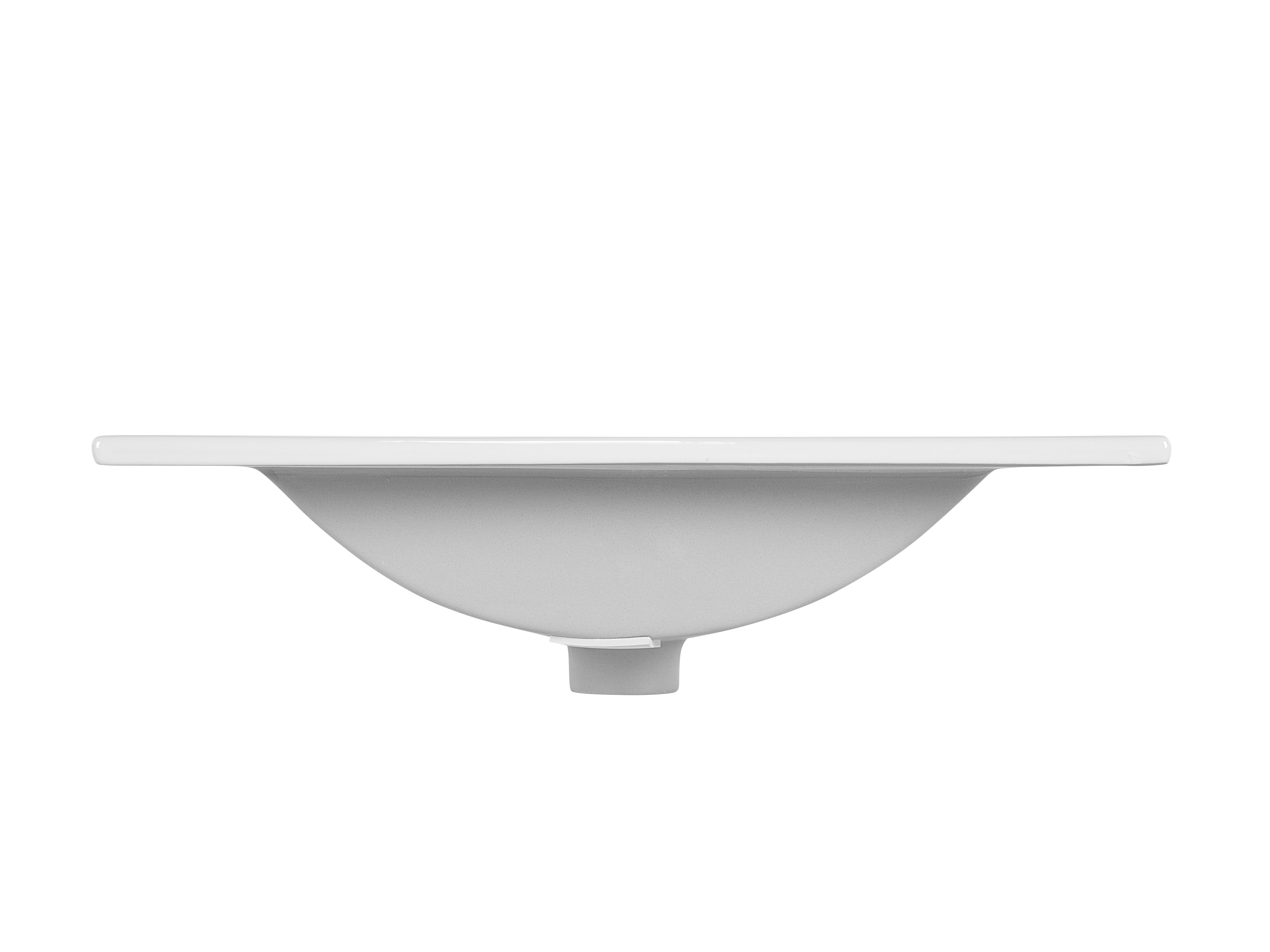 Um-Cfp Einzelbecken-Möbelwaschtisch, 60 cm Weiß glänzend