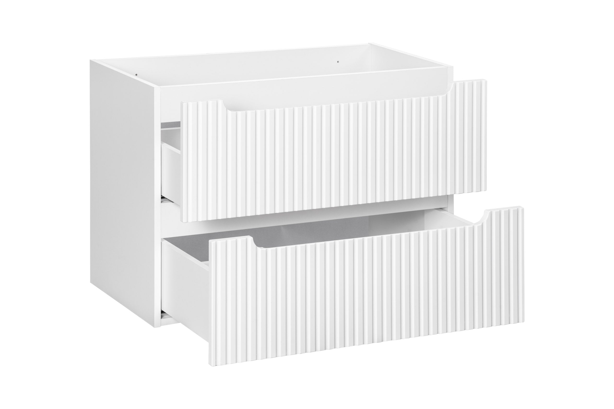 Nova Unterschrank für Waschbecken, 80 cm, 2 Schubladen Weiß