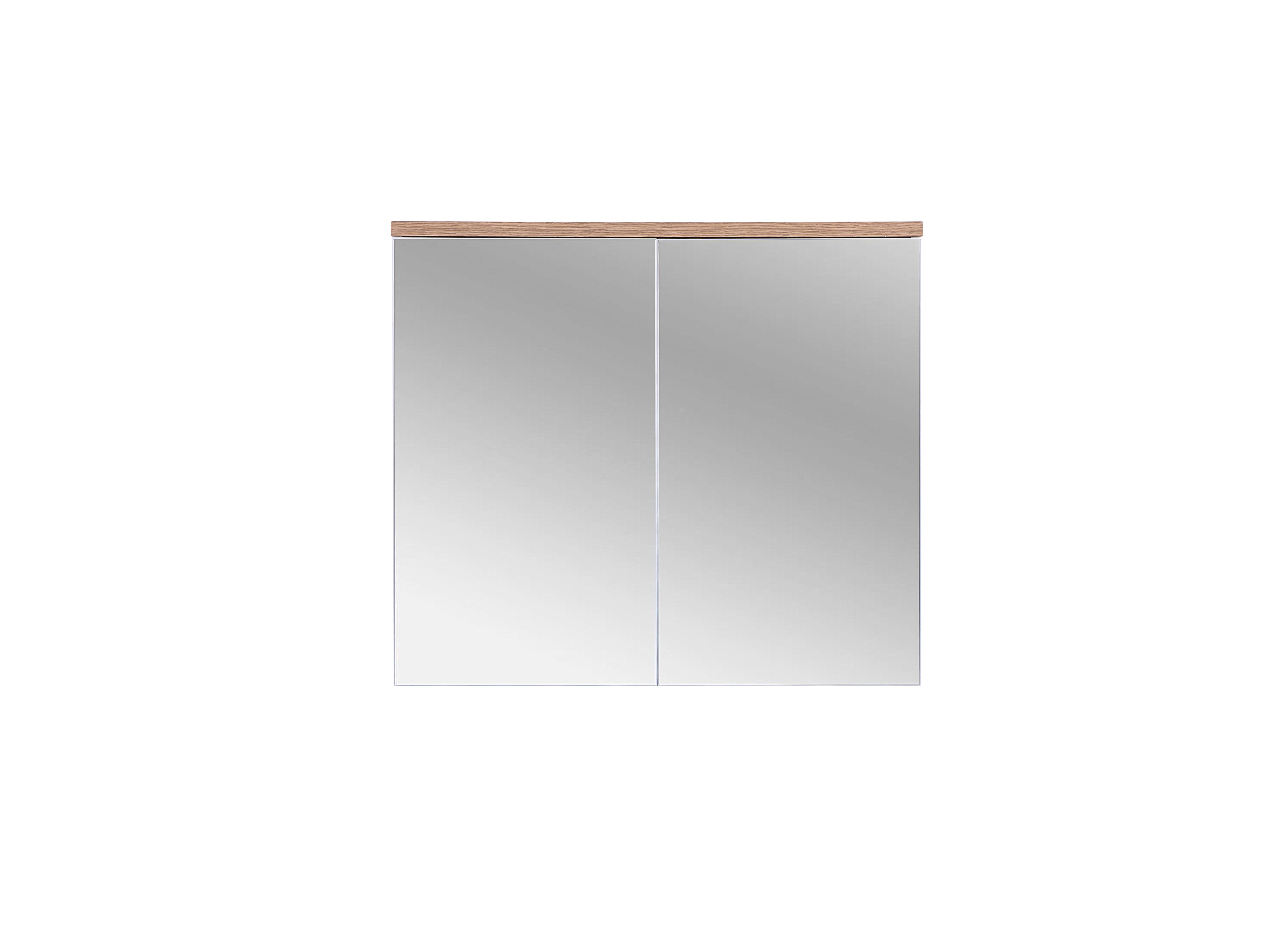Bali Spiegelschrank 80cm, 2 Türen Weiß