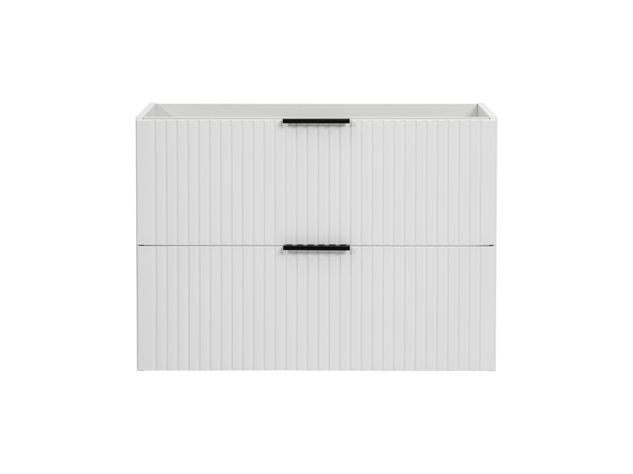 Adel Unterschrank für Waschbecken 80 cm, 2 Schubladen Weiß Matt