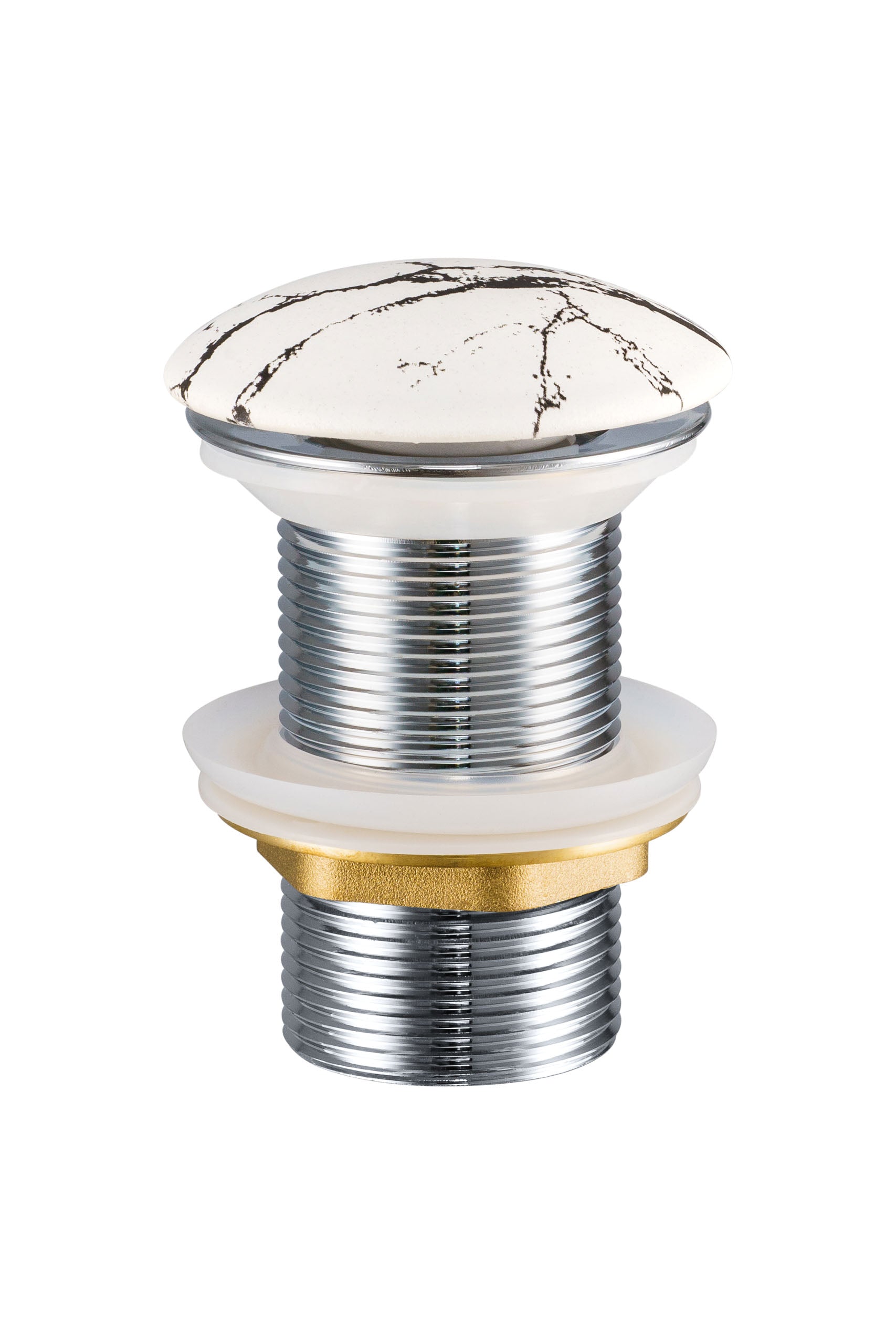 Click-Clack-Abflussstopfen für Waschbecken Weiß Matt  x  x  cm (CLICK-CLACK T201M-W17-3)