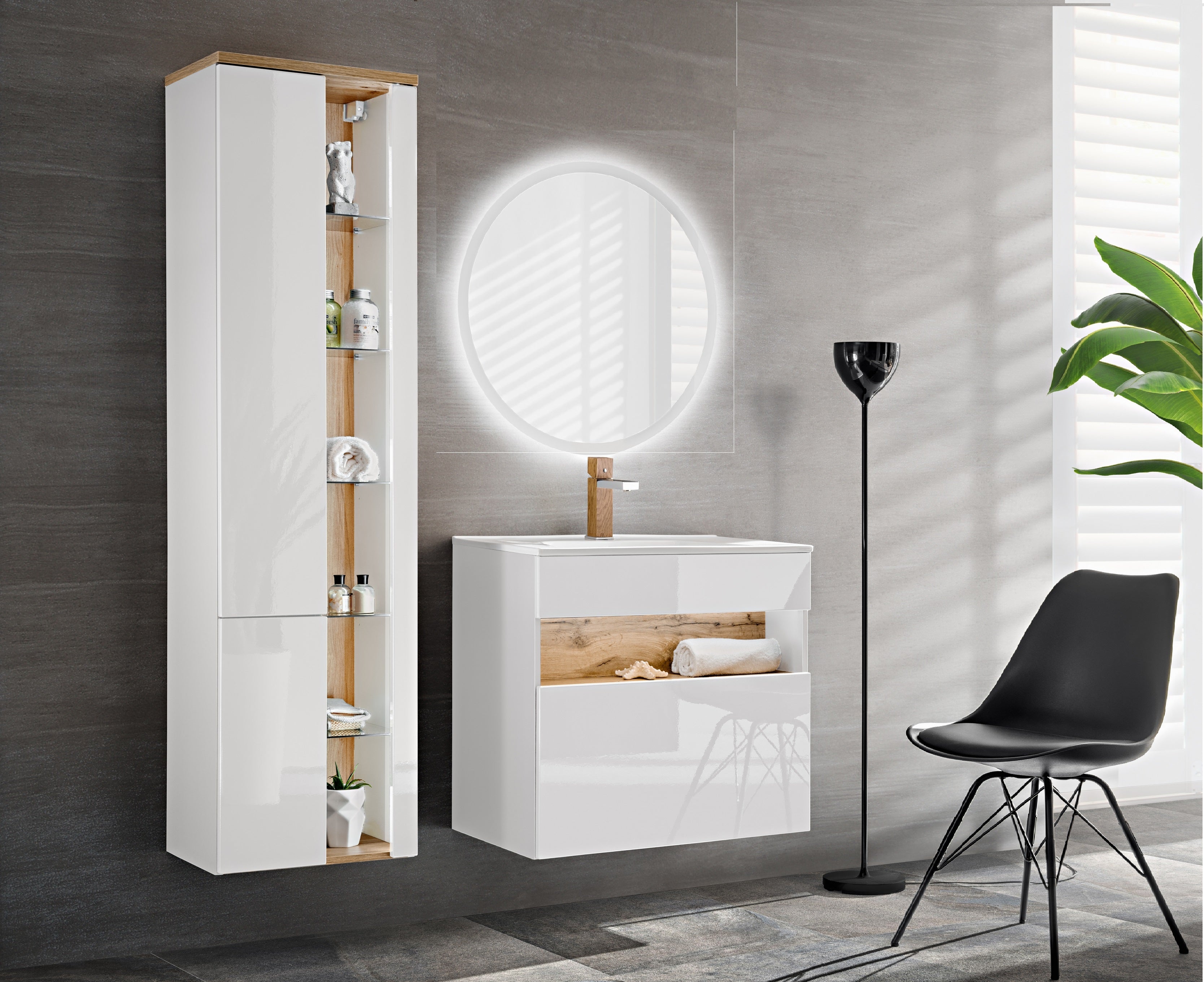 Bahama Waschbeckenunterschrank 60 cm, 1 Schublade