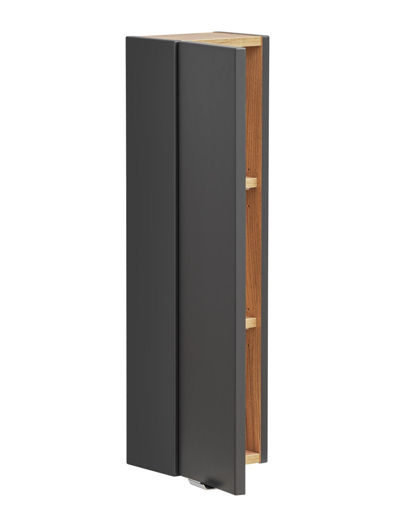 Capri Oberschrank 20 cm 1 Tür Schwarz Matt
