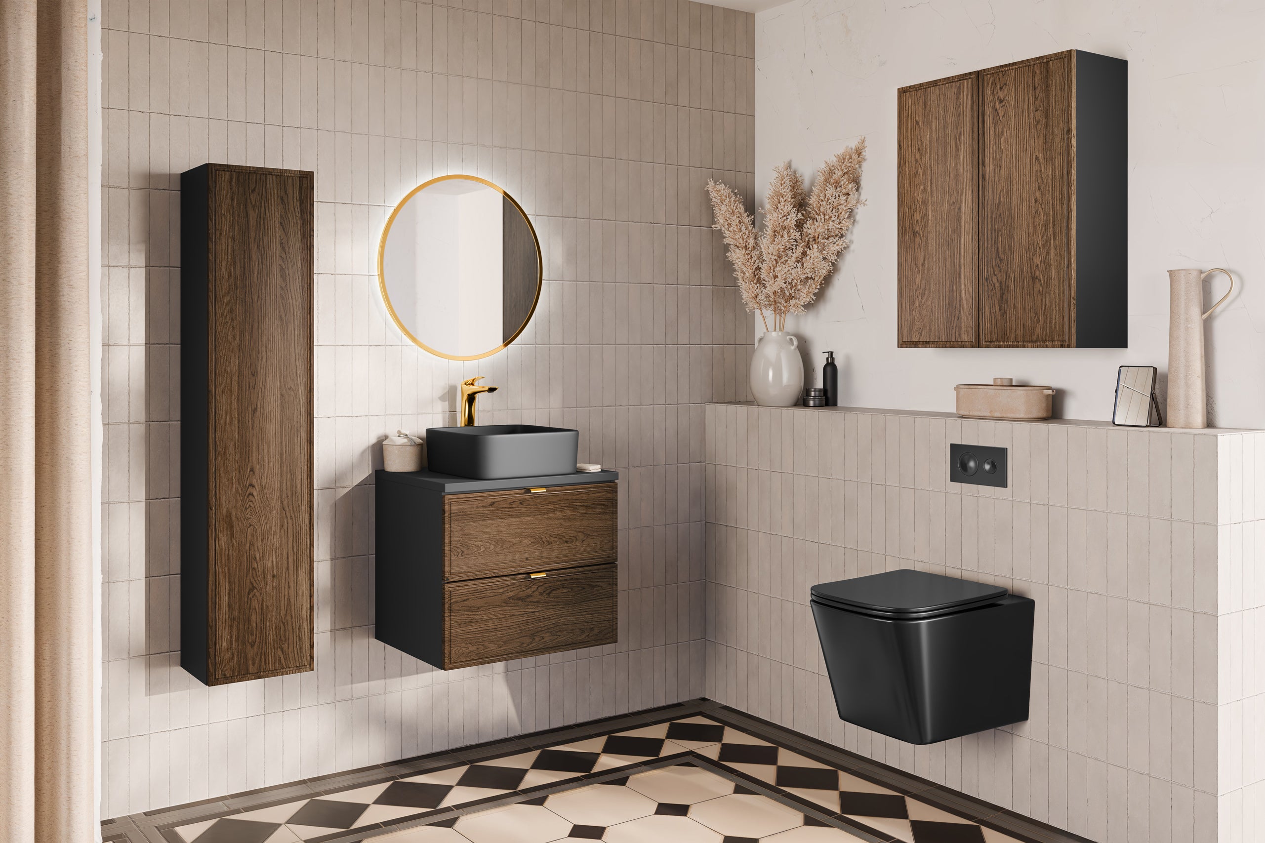 Talia Unterschrank für Waschbecken, 60 cm, 2 Schubladen