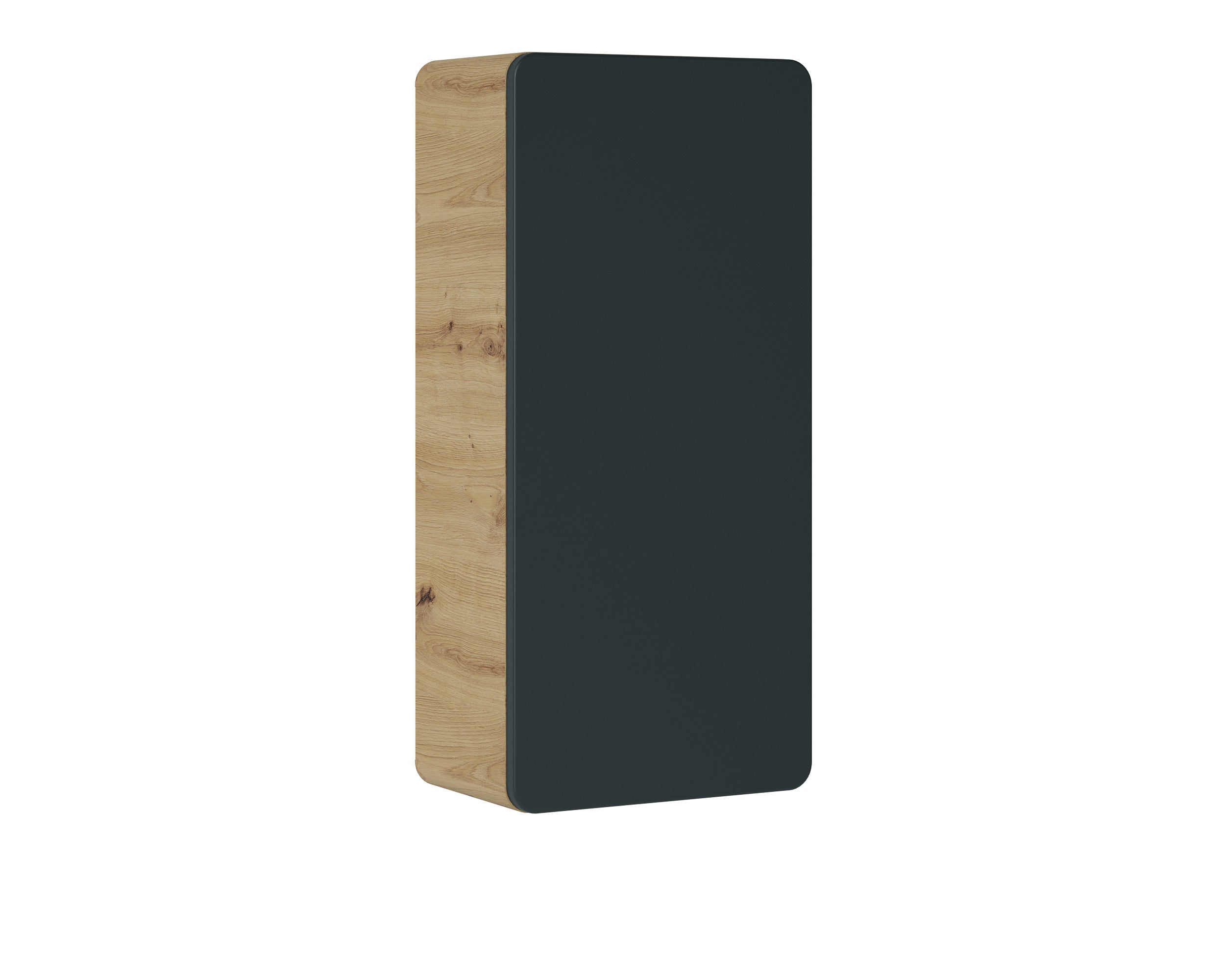 Aruba Seitenschrank 35 cm 1 Tür Craft Eiche, Cosmos Grey 35 x 22 x 75 cm