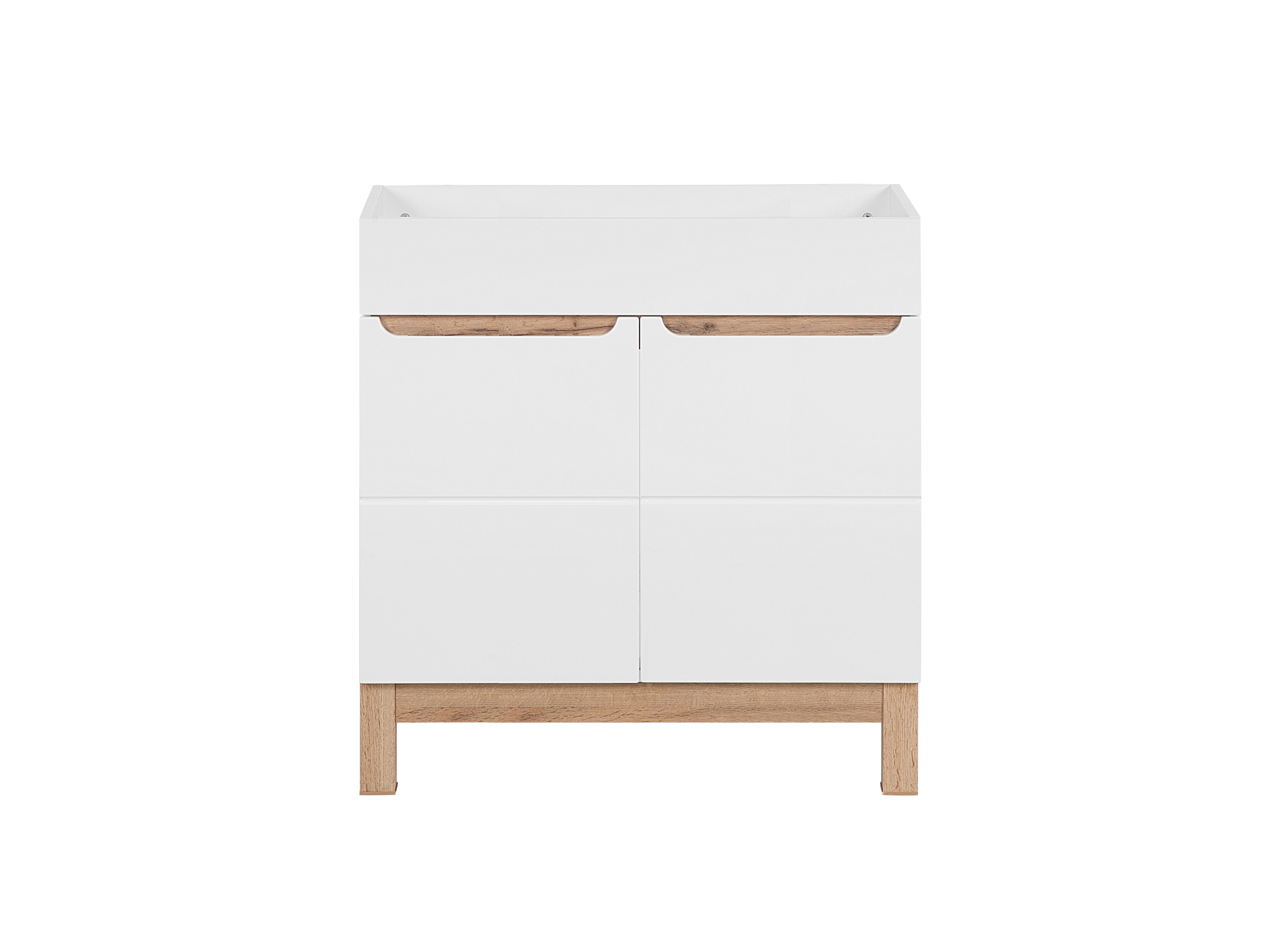 Bali Waschbeckenunterschrank 80 cm 2 Türen Weiß