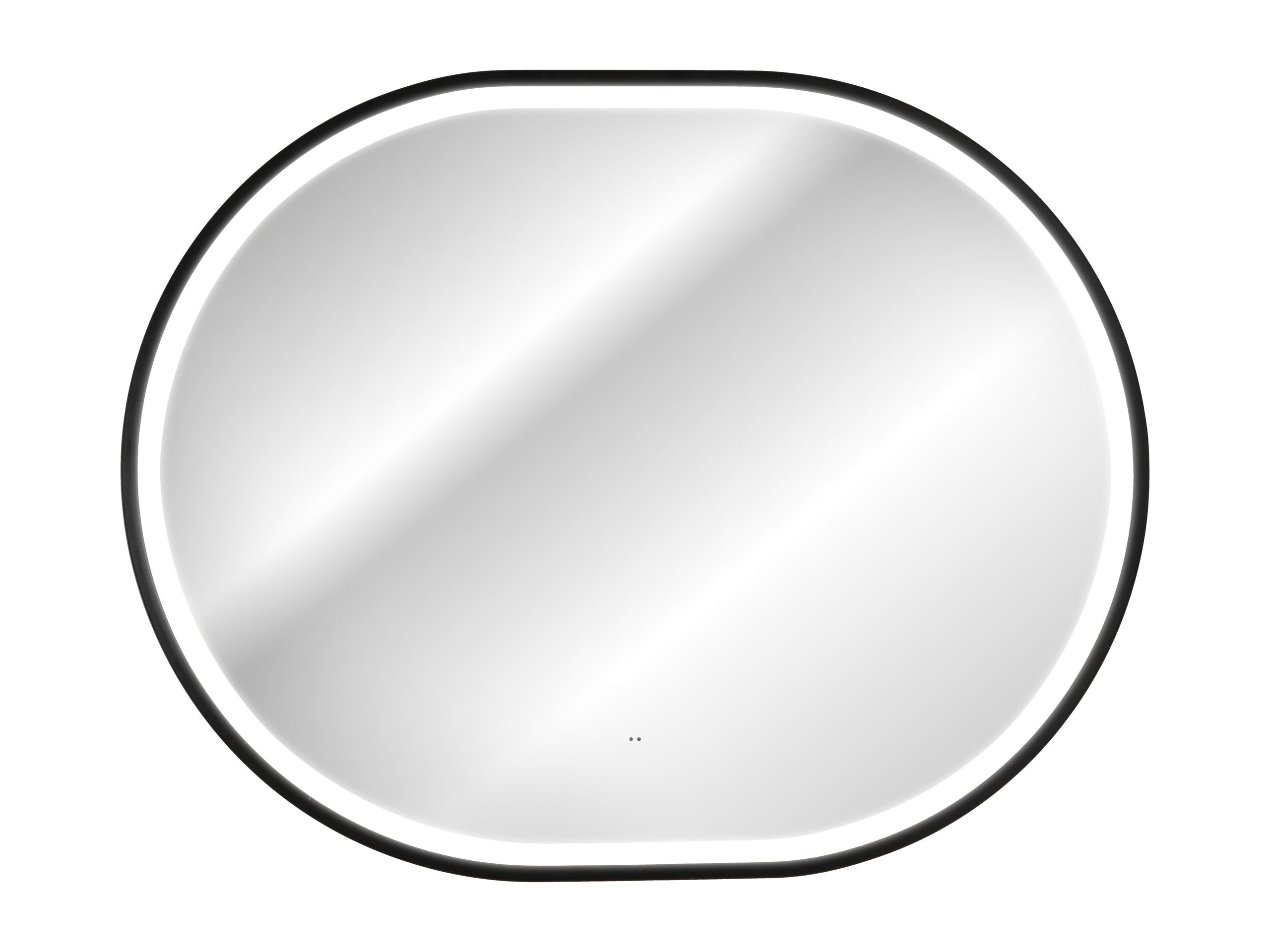 Lustro gerahmter LED-Spiegel Spiegel, Schwarz 70 x 4 x 90 cm
