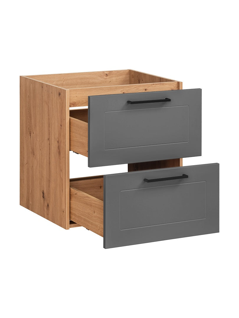 Madera Unterschrank für Waschbecken, 60 cm, 2 Schubladen