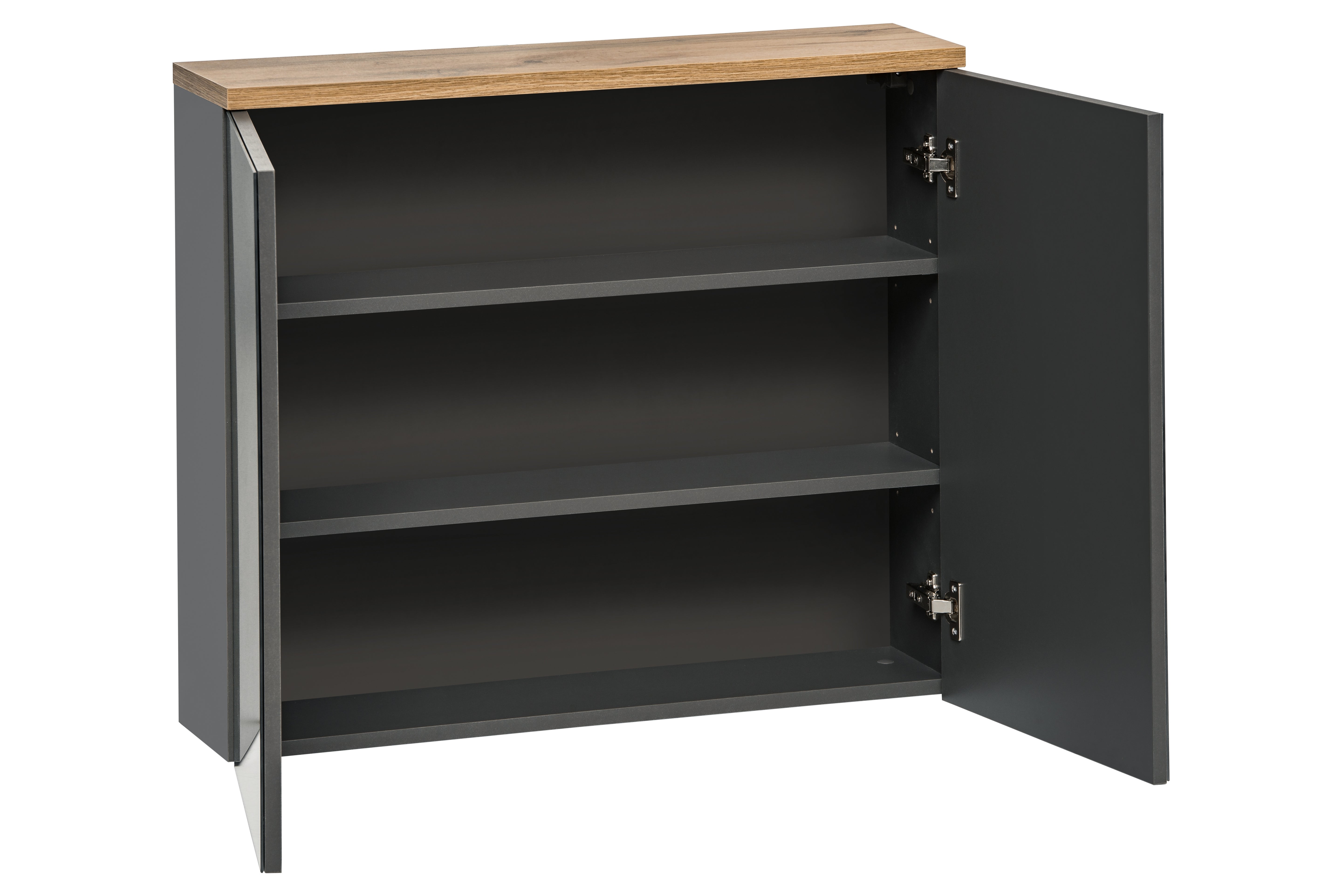Bali Spiegelschrank 80cm, 2 Türen Grau