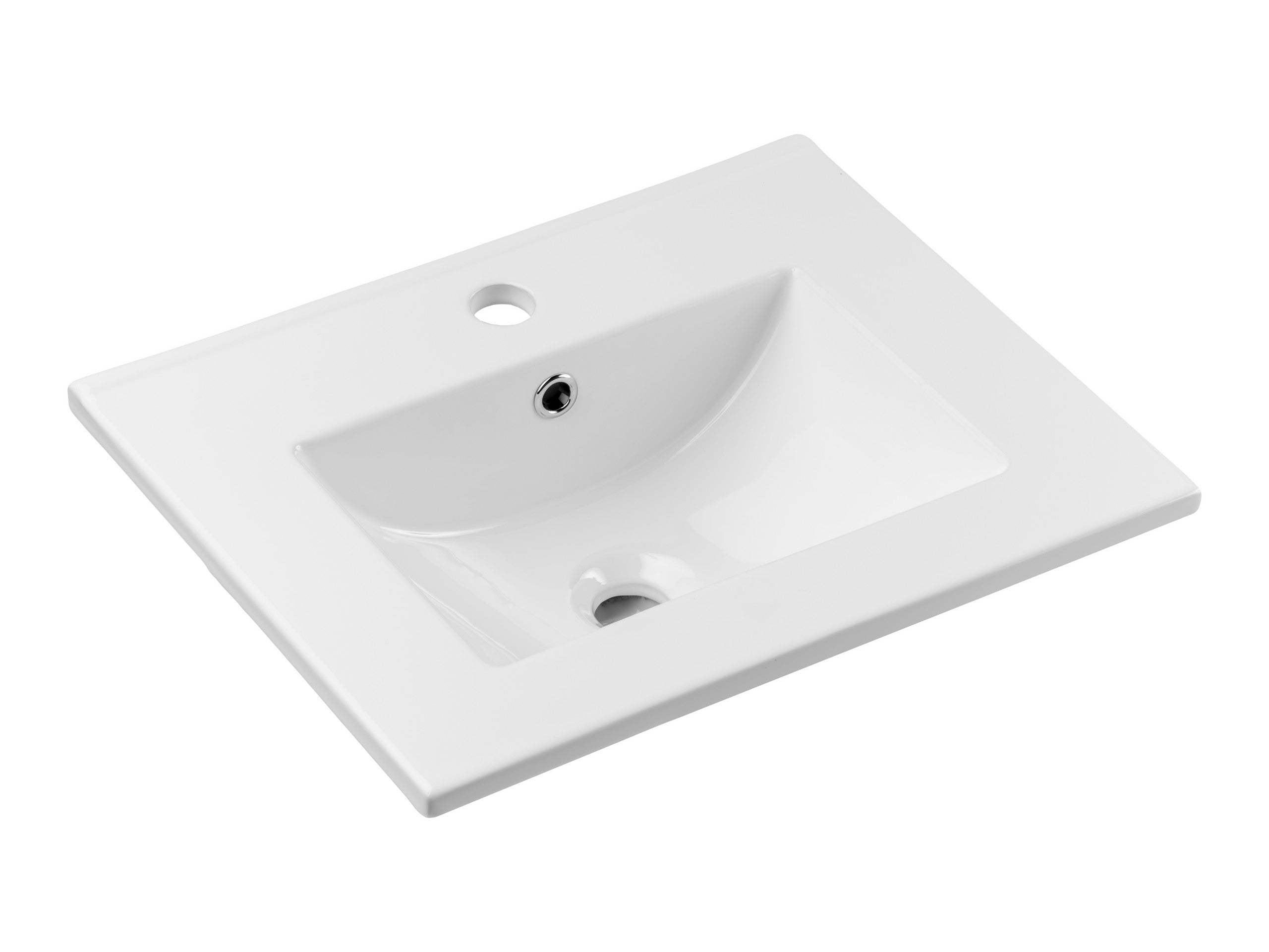 Um-2050Rb Einzelbecken-Möbelwaschtisch, 50 cm Weiß