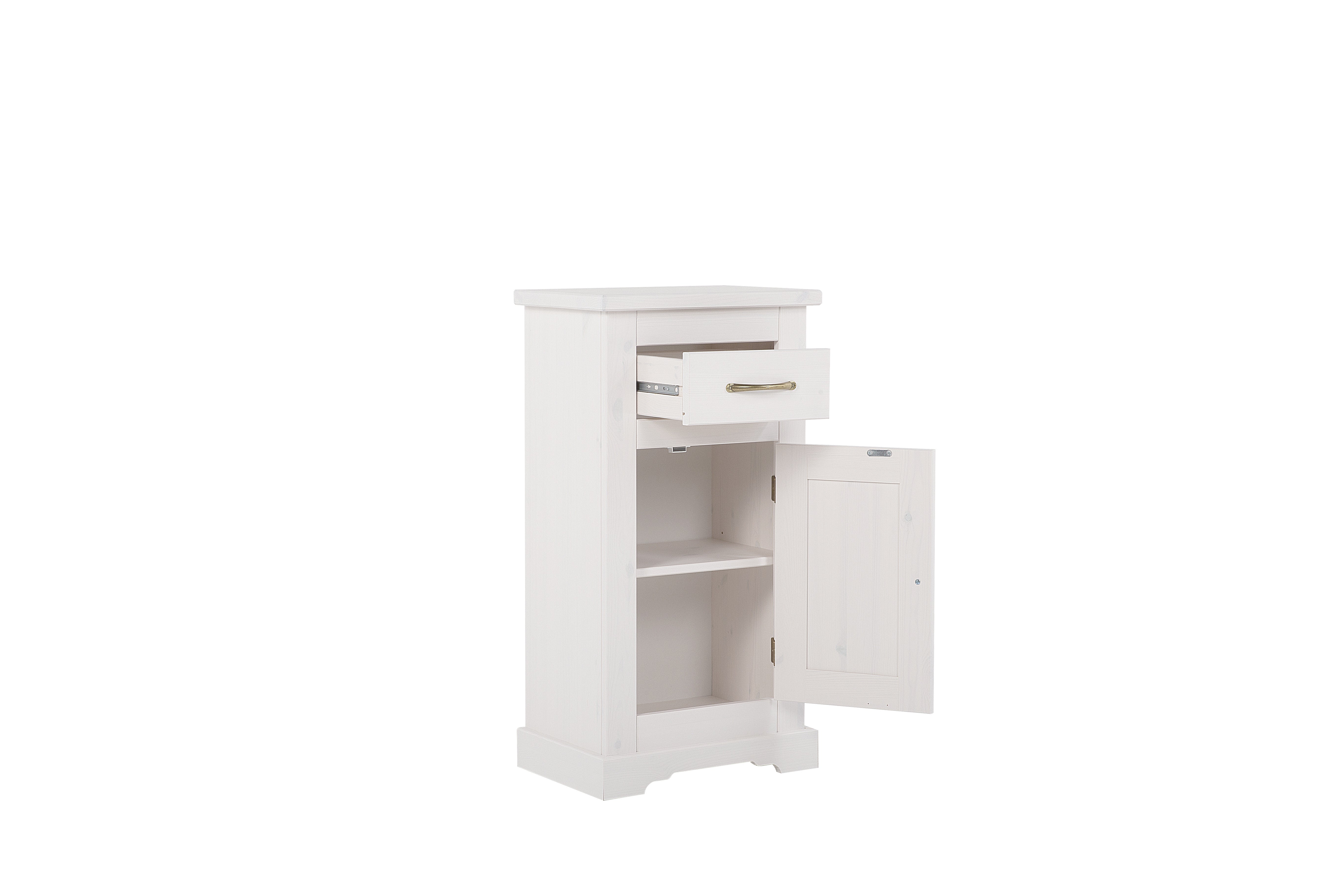 Romantischer Seitenschrank 40 cm 1 Tür 1 Schublade