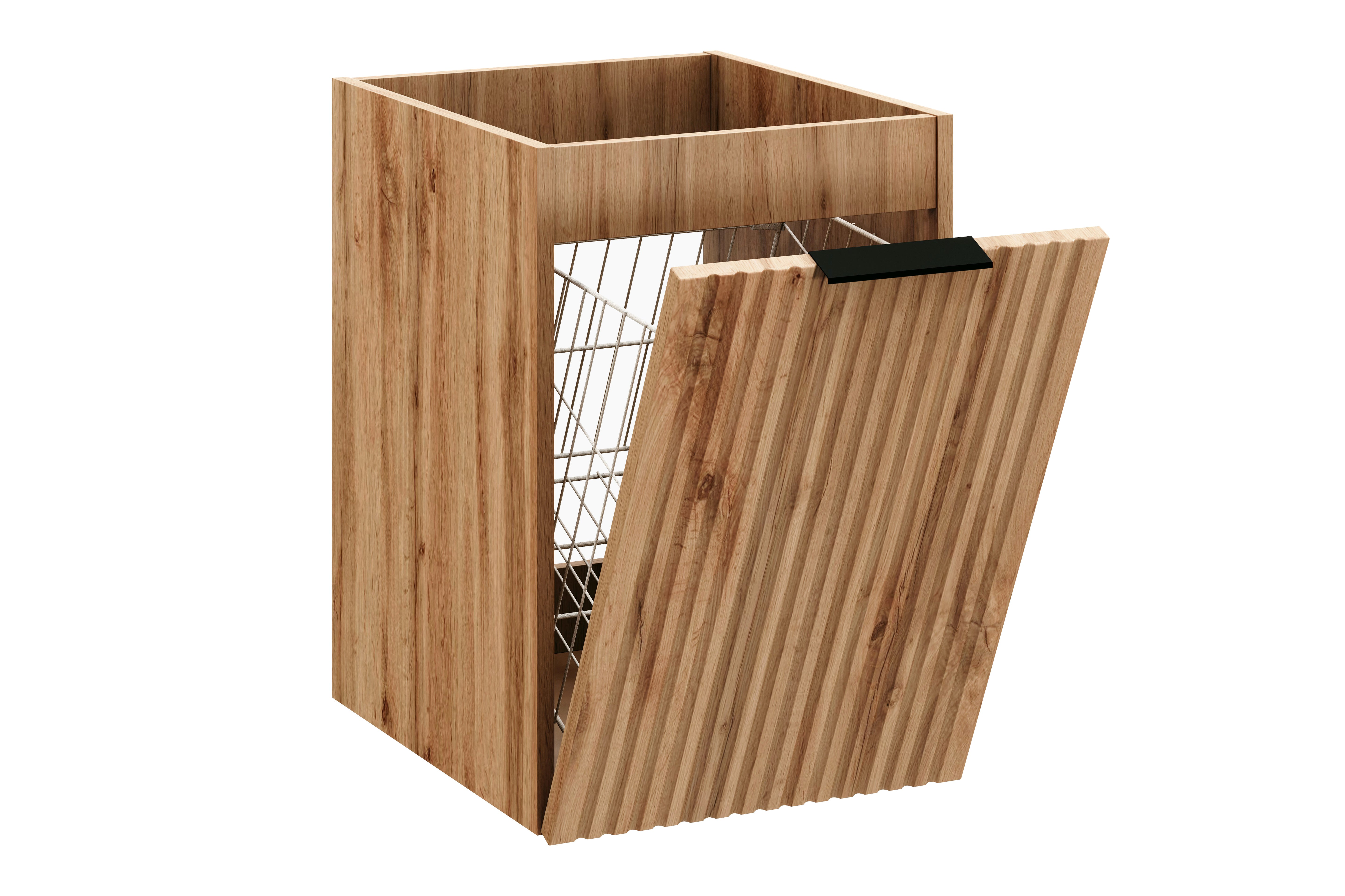 Adel Seitenschrank 40 cm mit Wäschekorb Wotan Eiche