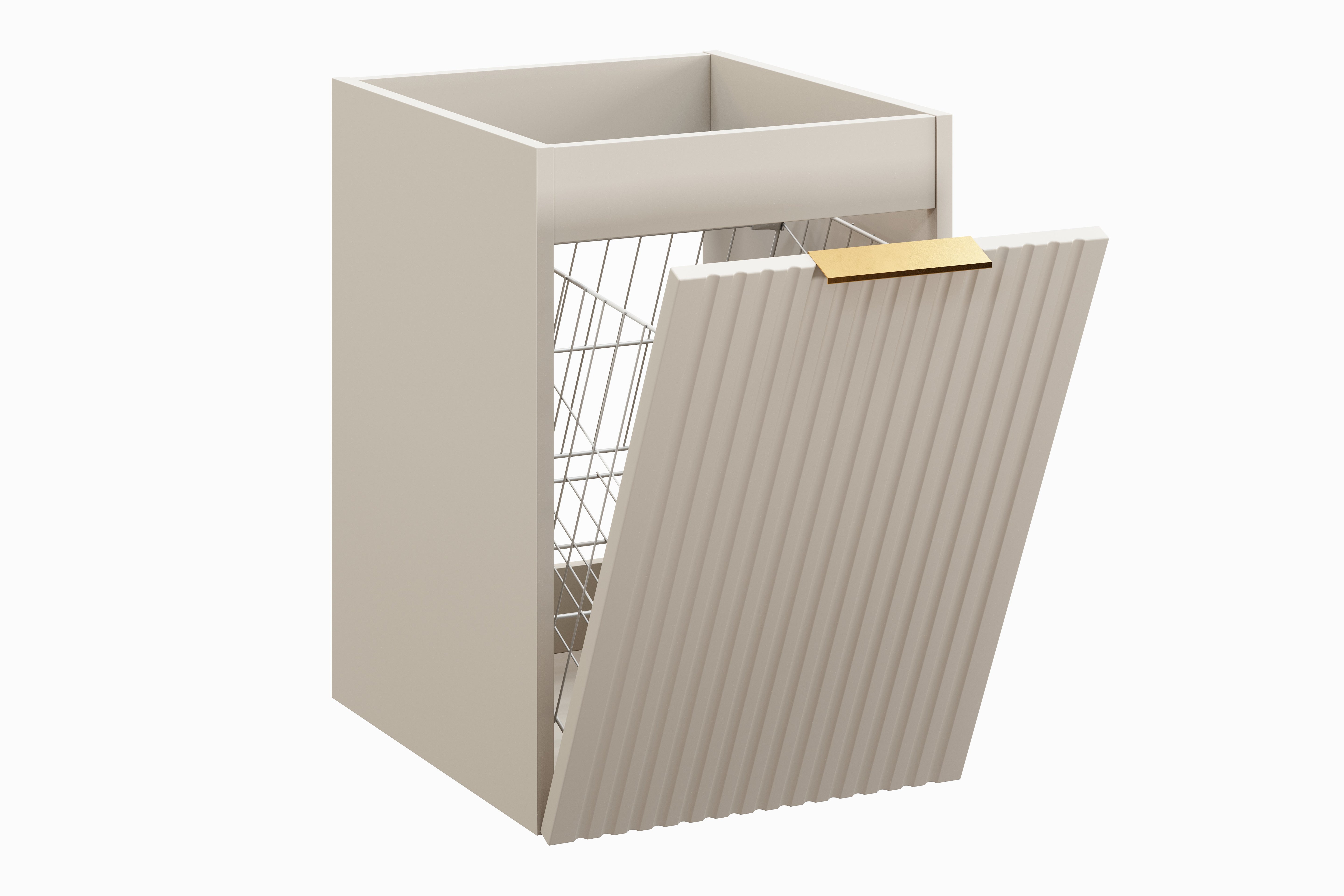 Adel Seitenschrank 40 cm mit Wäschekorb Kaschmir Matt