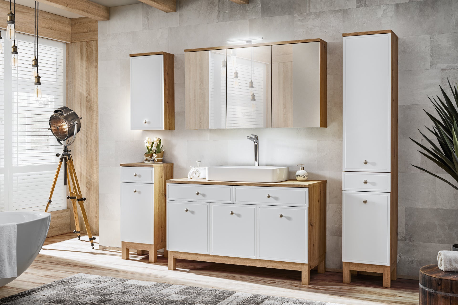 Samoa Seitenschrank 35 cm 1 Tür 1 Schublade