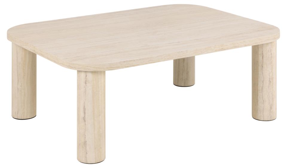 Holz Couchtisch Solano Rau Papier