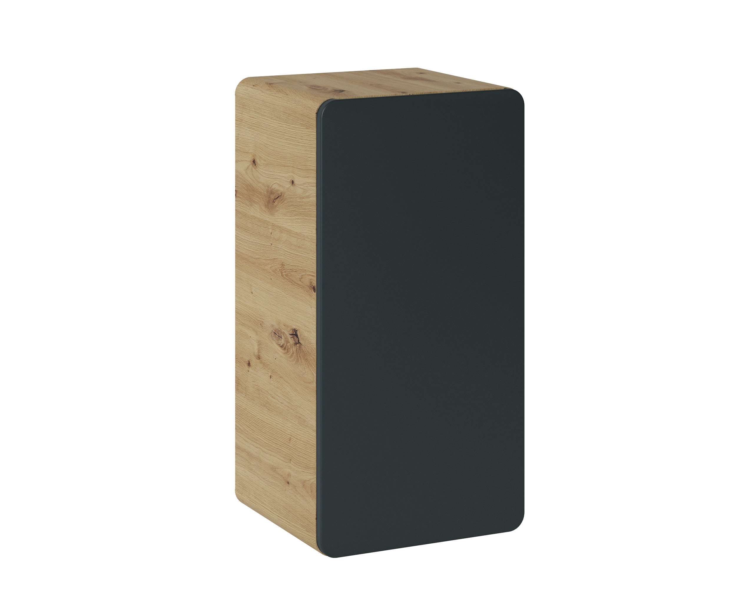 Aruba Seitenschrank 35 cm 1 Tür Craft Eiche, Cosmos Grey 35 x 32 x 68 cm