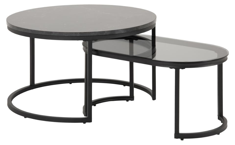 Melamin Couchtisch Spiro Schwarz