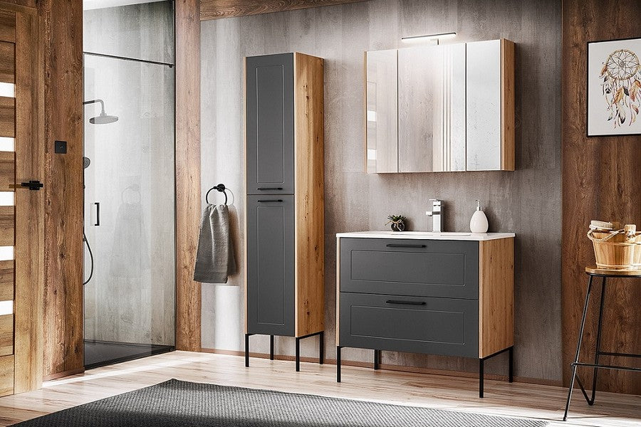 Madera Unterschrank für Waschbecken, 60 cm, 2 Schubladen
