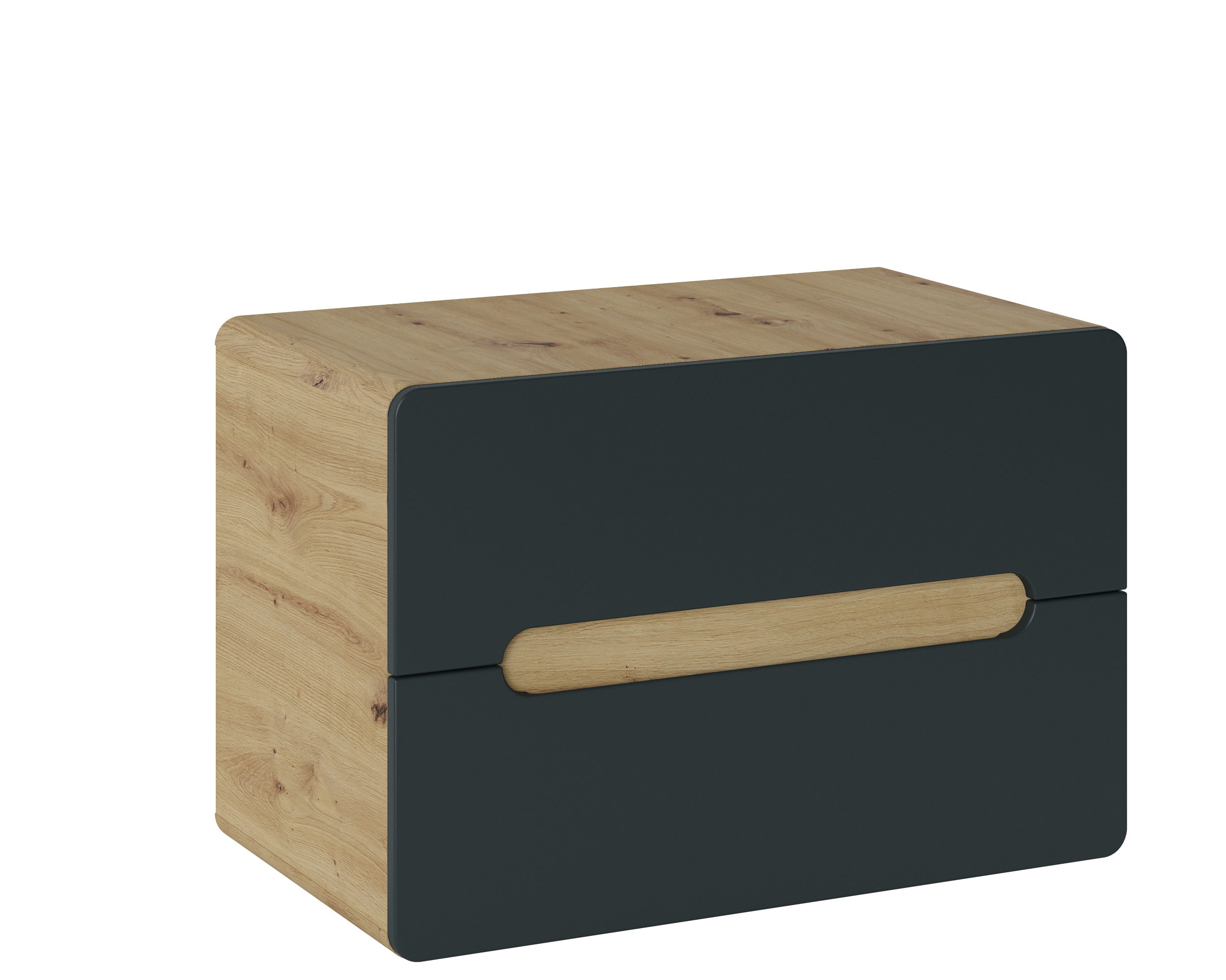 Aruba Unterbauwaschbeckenschrank 80 cm 2 Schubladen Craft Eiche, Cosmos Grey