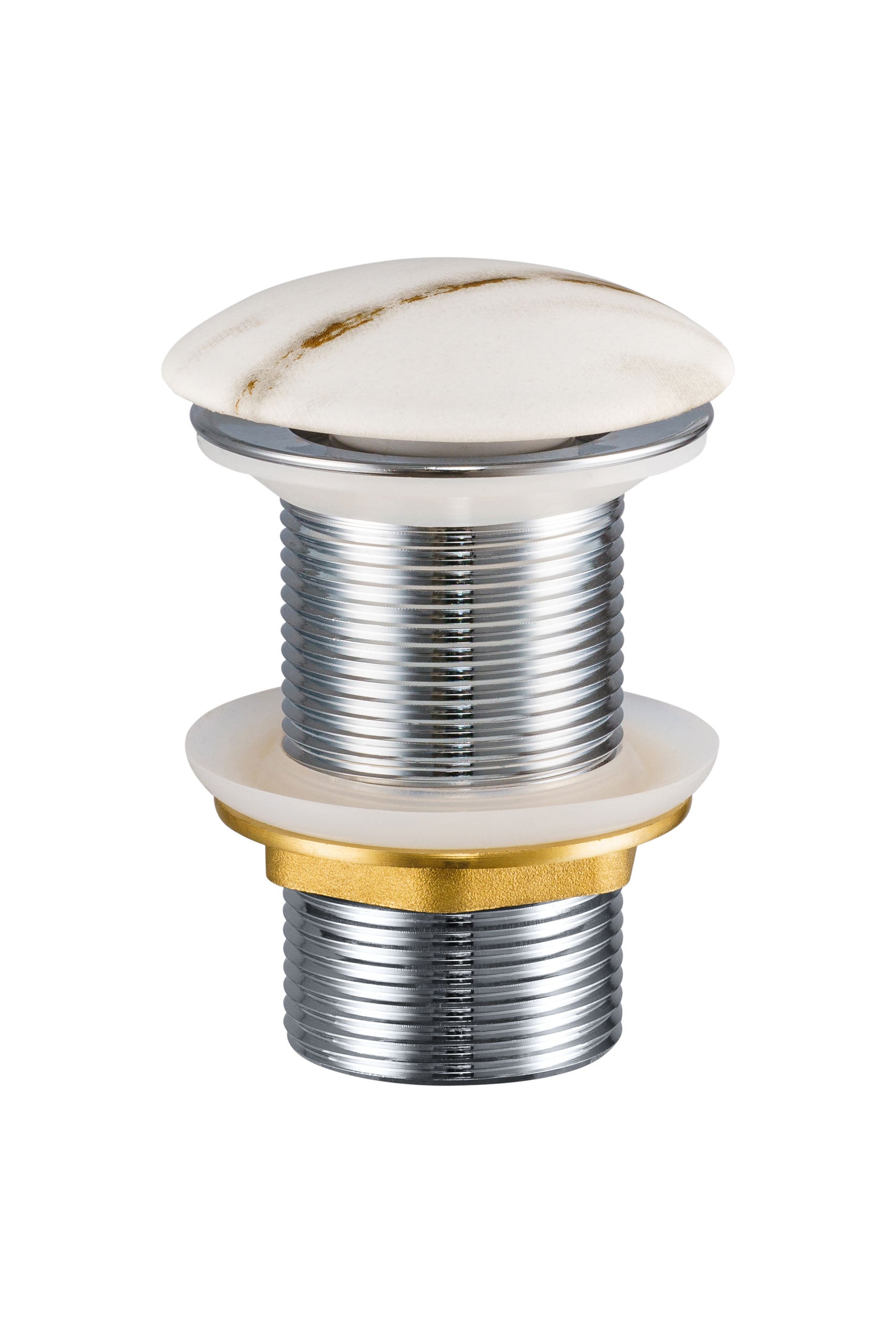 Click-Clack-Abflussstopfen für Waschbecken Weiß Matt  x  x  cm (CLICK-CLACK T201M-W3-3)