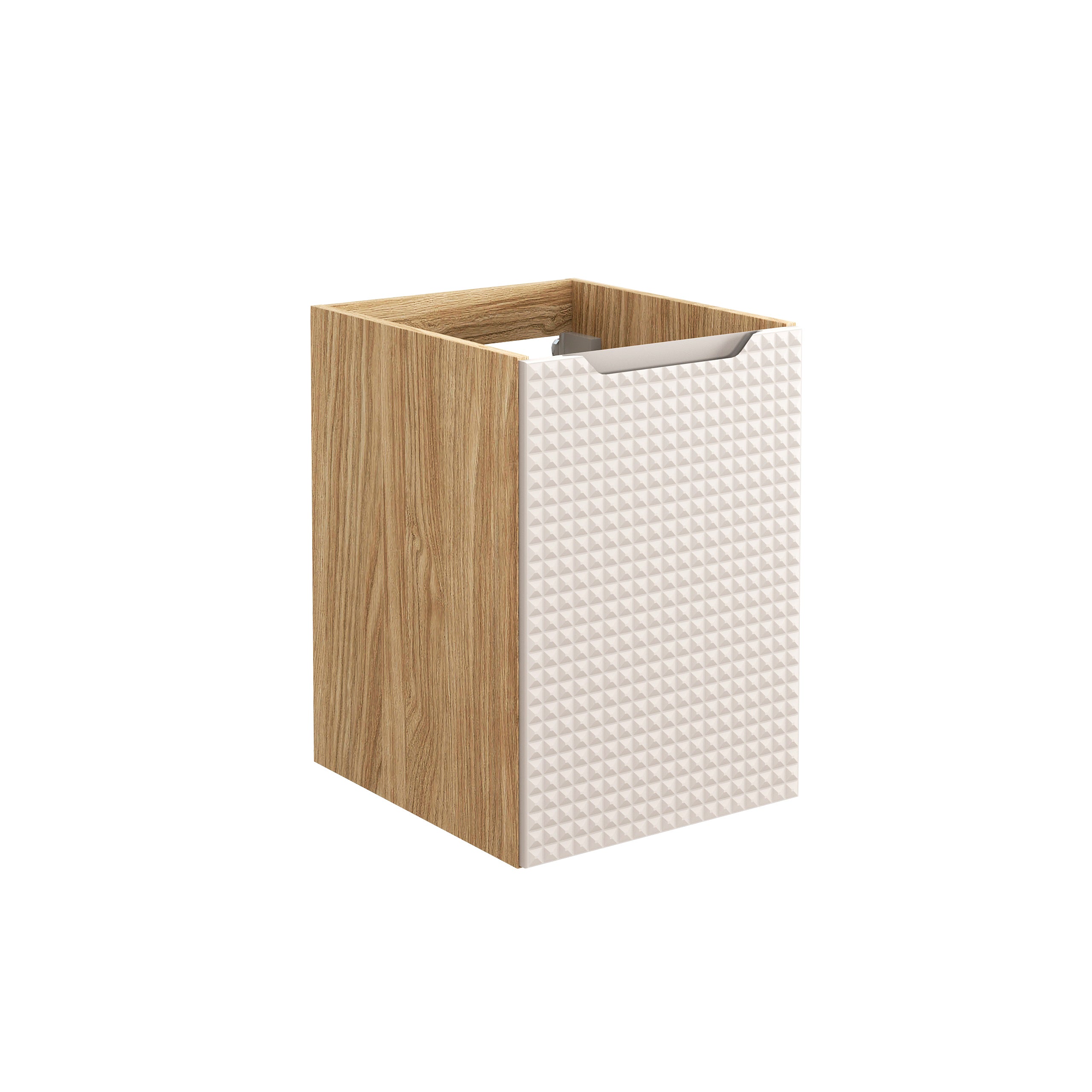 Luxor Seitenschrank 40 cm 1 Tür Beige, Eiche geölt