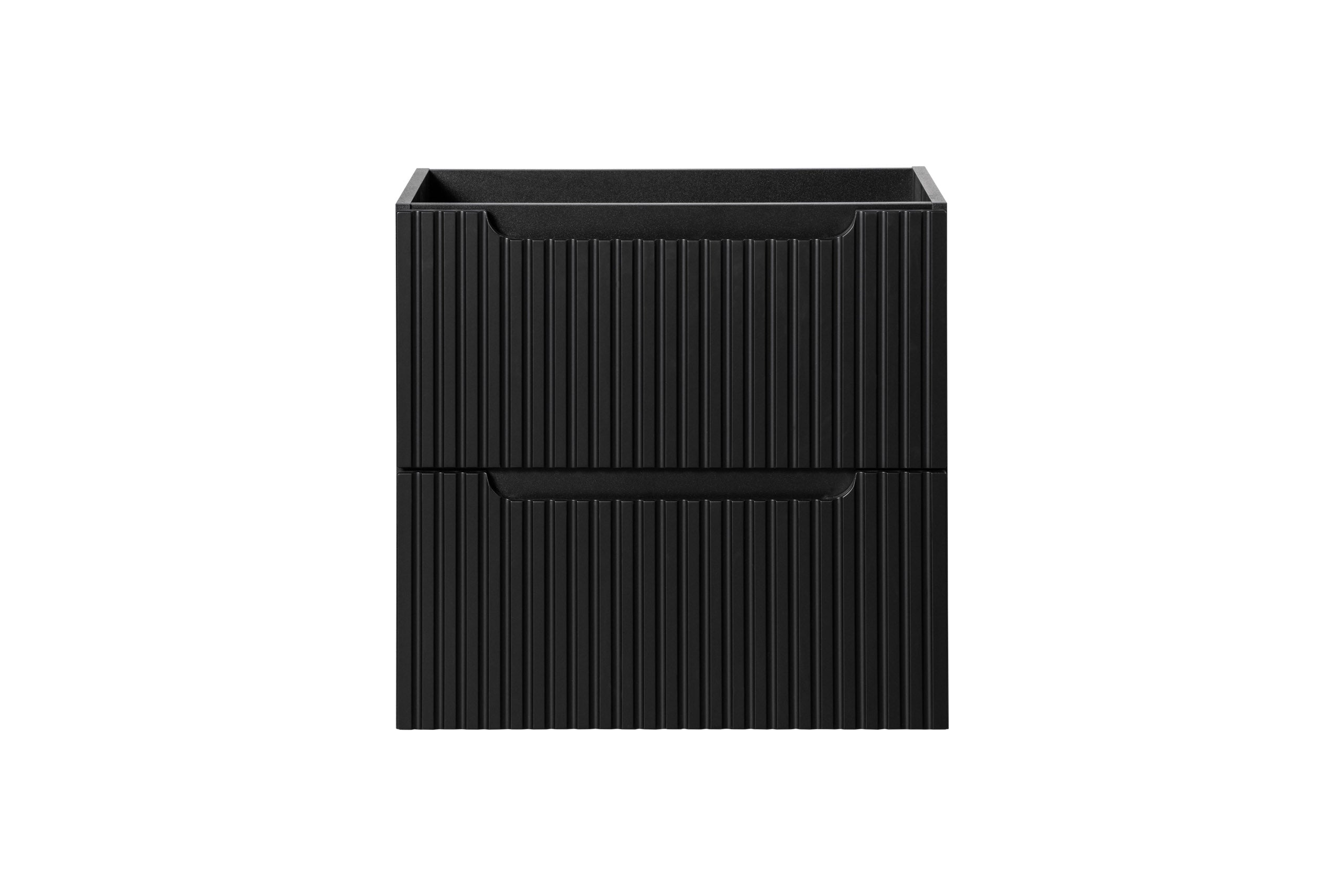 Nova Unterschrank für Waschbecken, 60 cm, 2 Schubladen Schwarz Matt