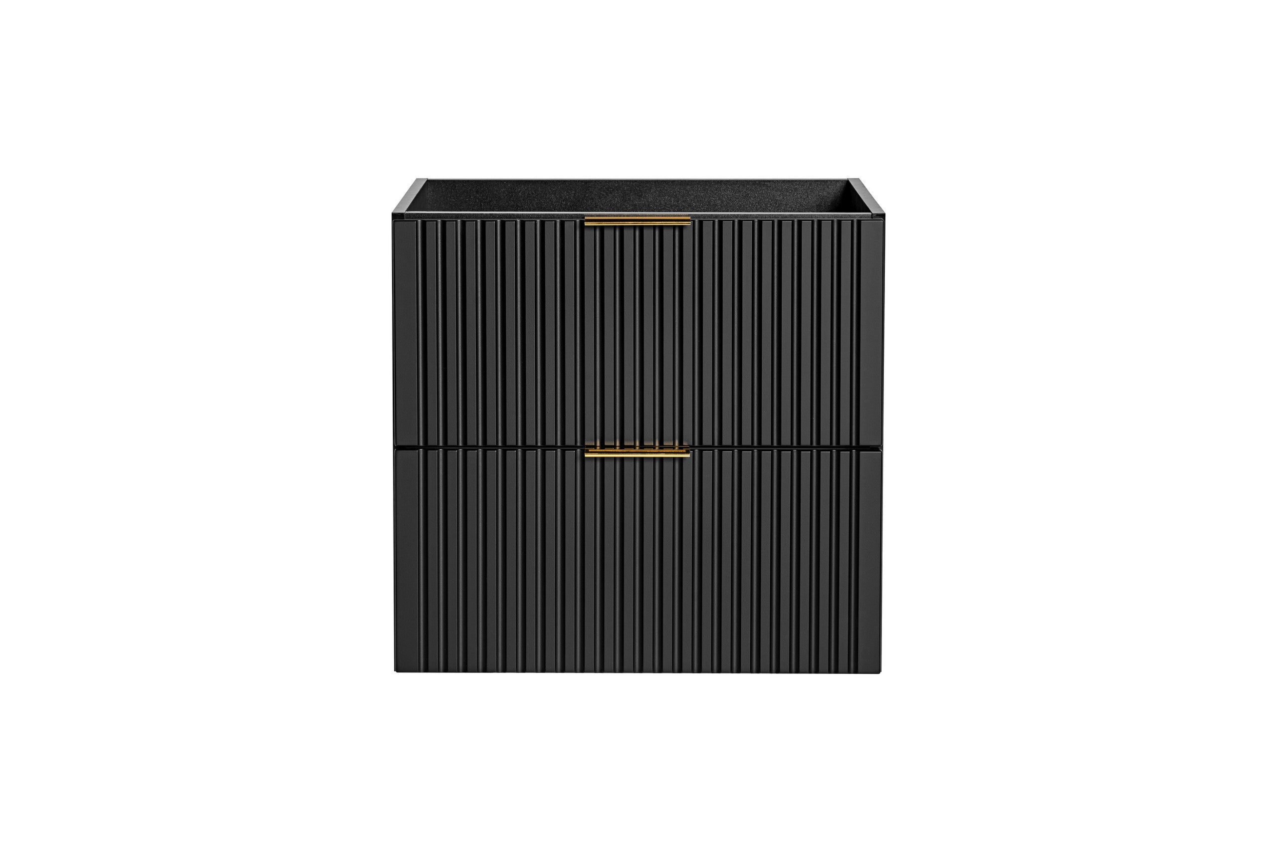 Adel Unterschrank für Waschbecken, 60 cm, 2 Schubladen Schwarz Matt