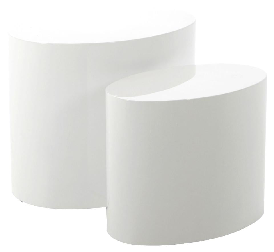 Mice Couchtisch Hochglanz Weiss PU Lackiert