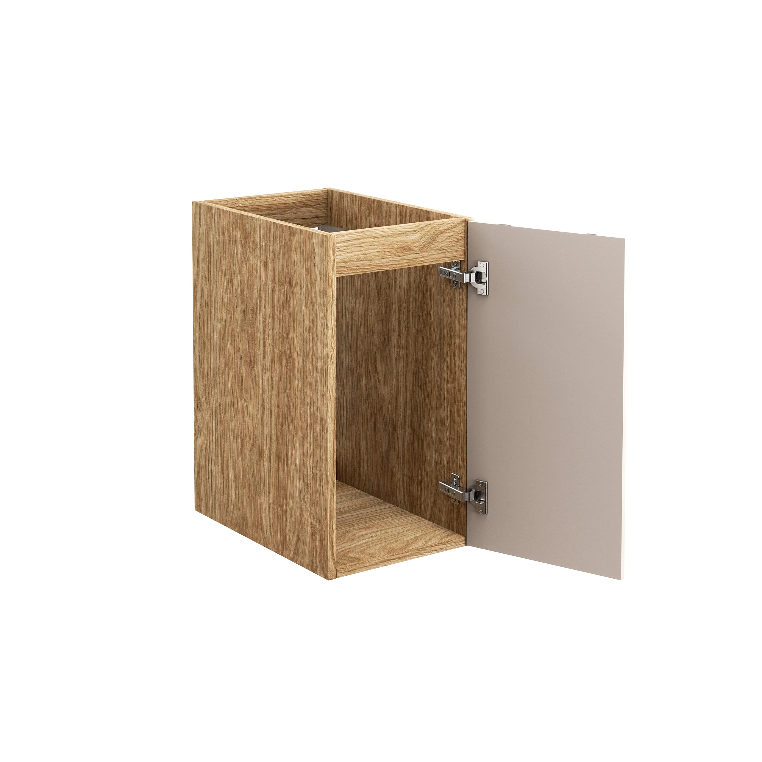 Luxor Seitenschrank 30 cm 1 Tür Beige, Eiche geölt