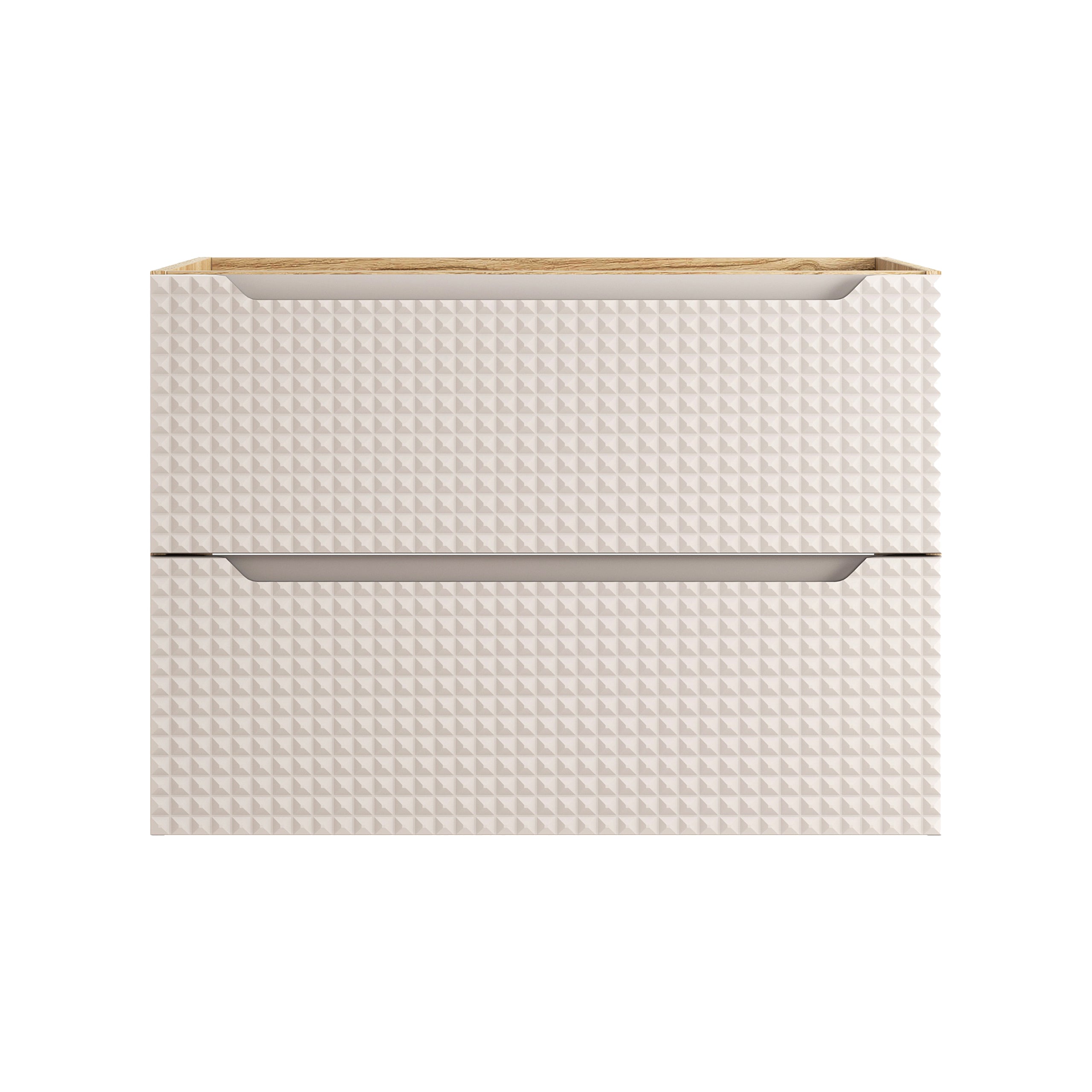 Luxor Unterschrank für Waschbecken, 80 cm, 2 Schubladen Beige, Eiche geölt