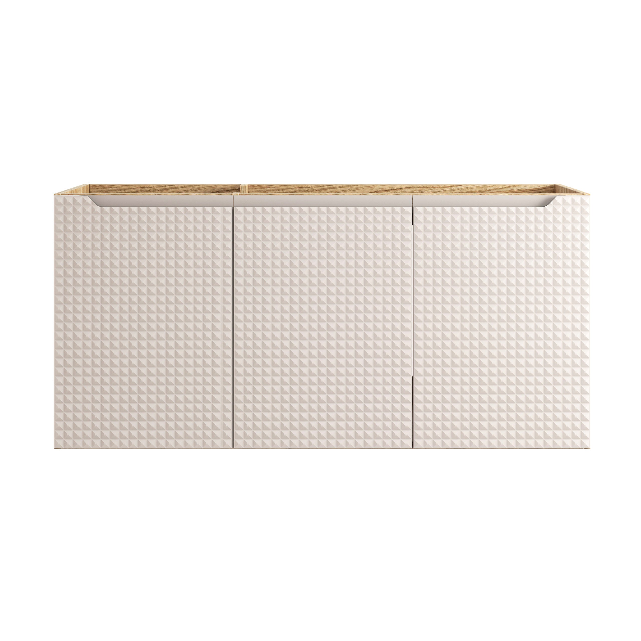 Luxor Waschbeckenunterschrank 120 cm 3 Türen Beige, Eiche geölt