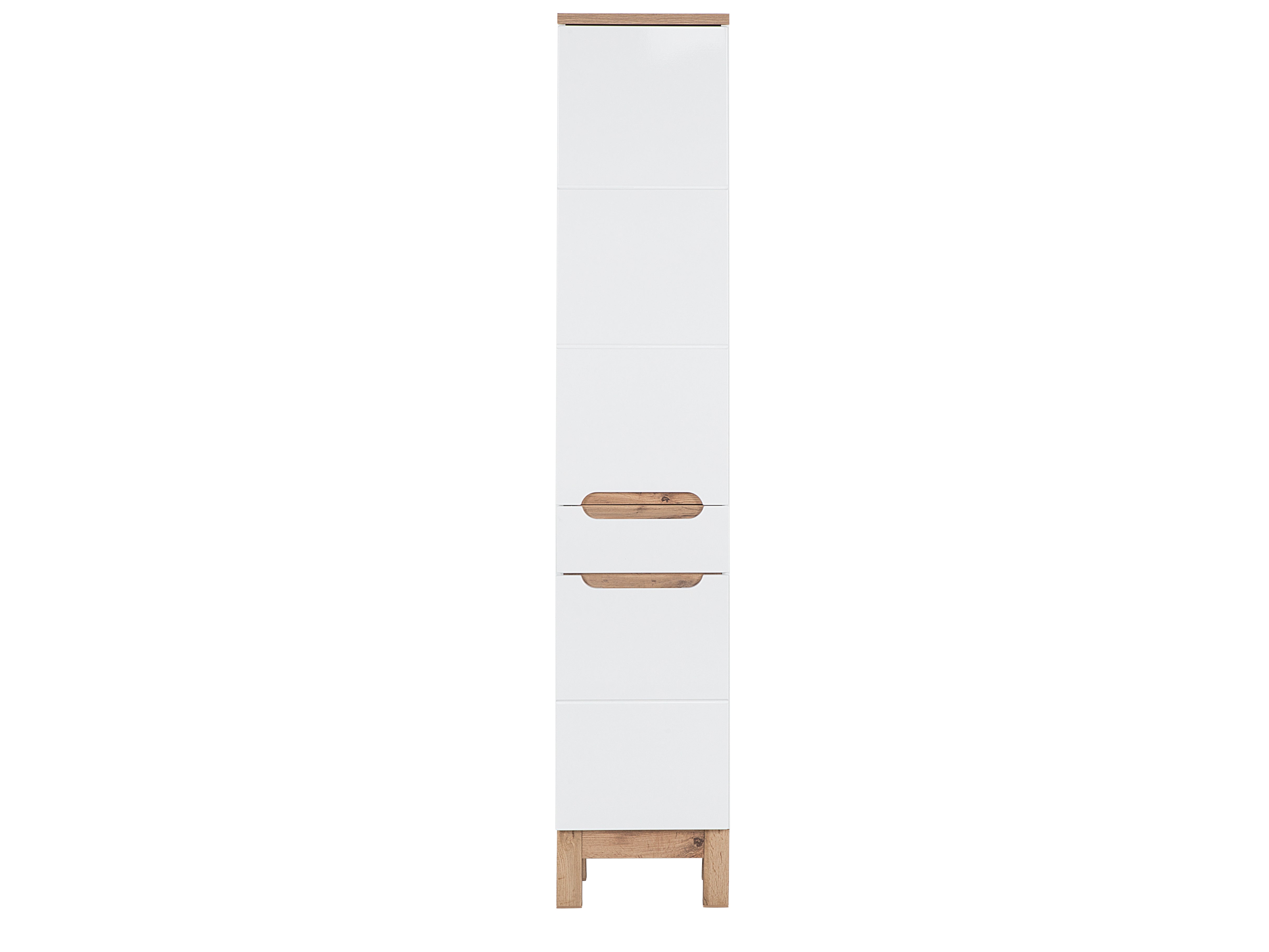 Bali Hochschrank, 2 Türen, 1 Schublade Weiß