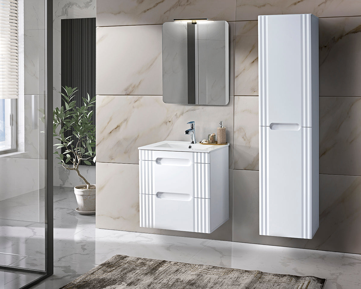 Fiji Unterschrank für Waschbecken, 60 cm, 2 Schubladen