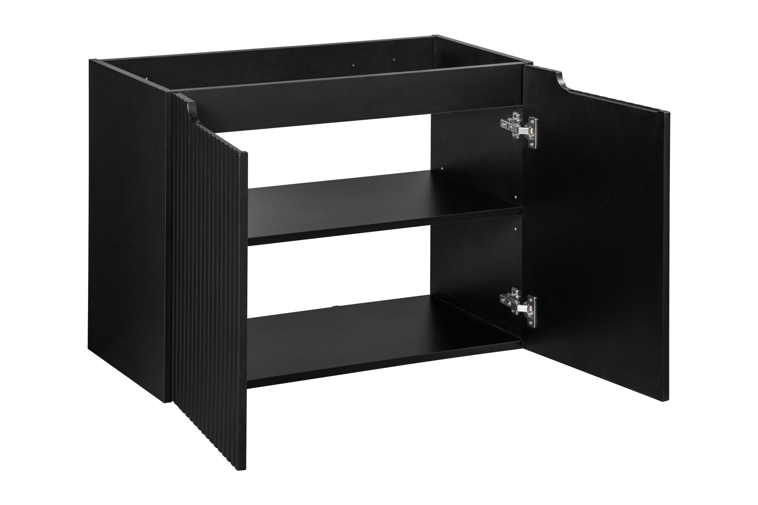 Nova Unterschrank für Waschbecken, 80 cm, 2 Türen Schwarz Matt