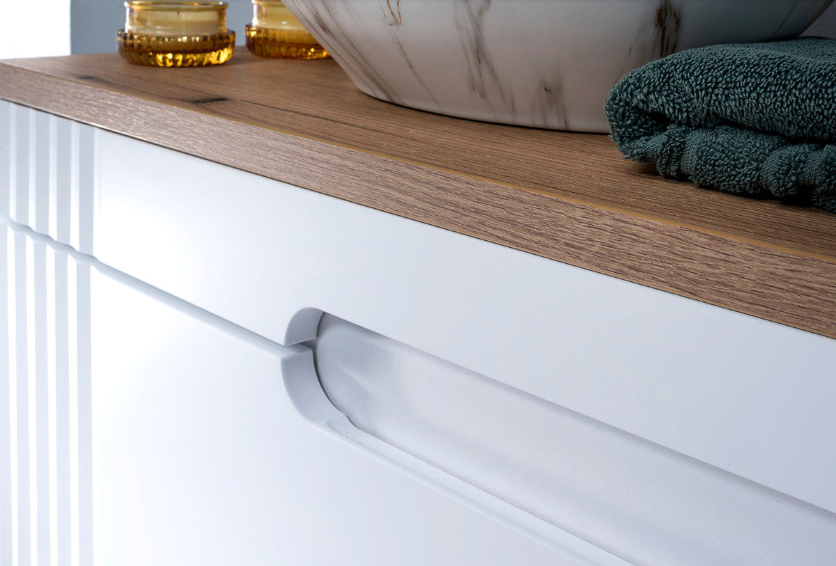 Fiji Unterschrank für Waschbecken, 80 cm, 2 Schubladen