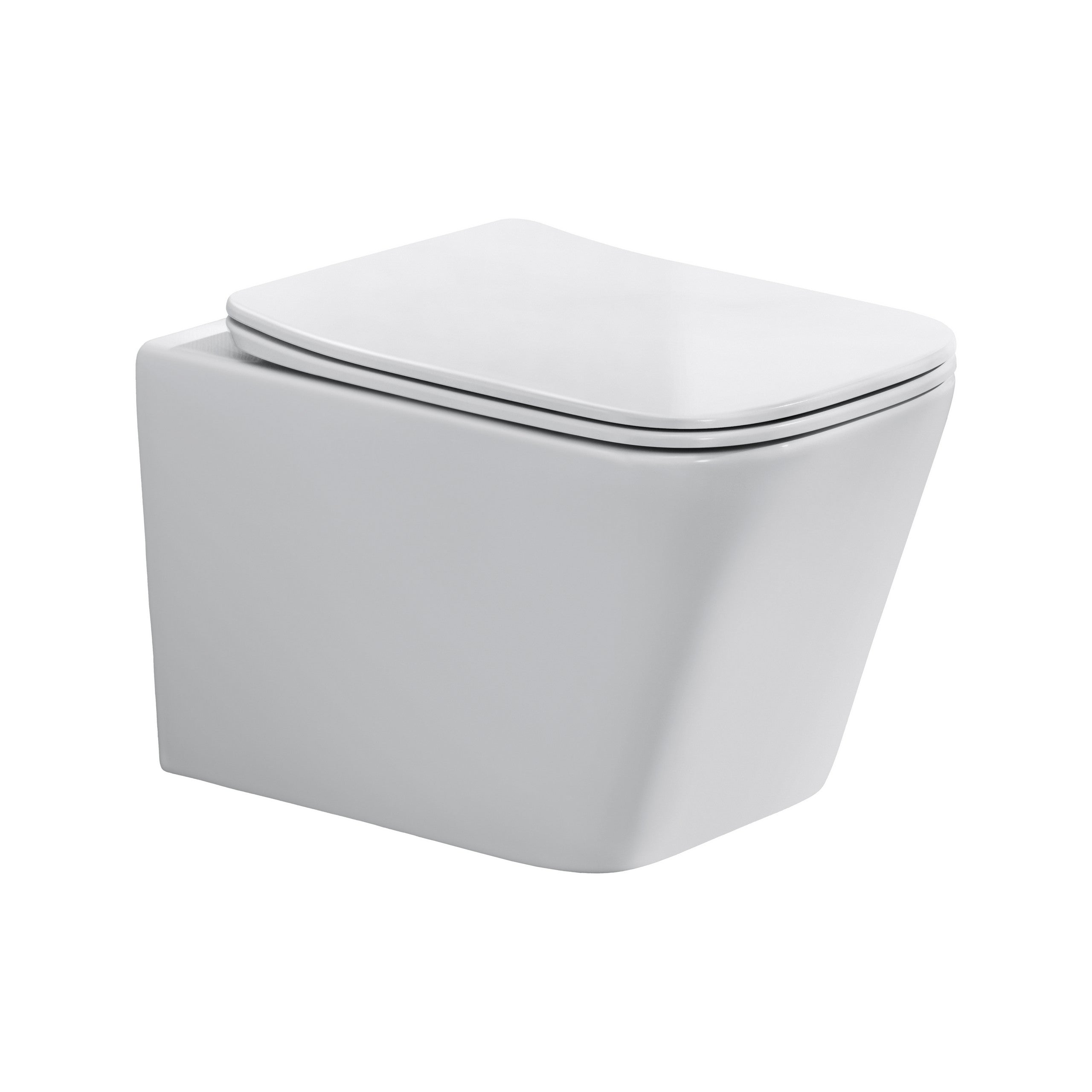 Wandhängende Toilettenschüssel Weiß glänzend