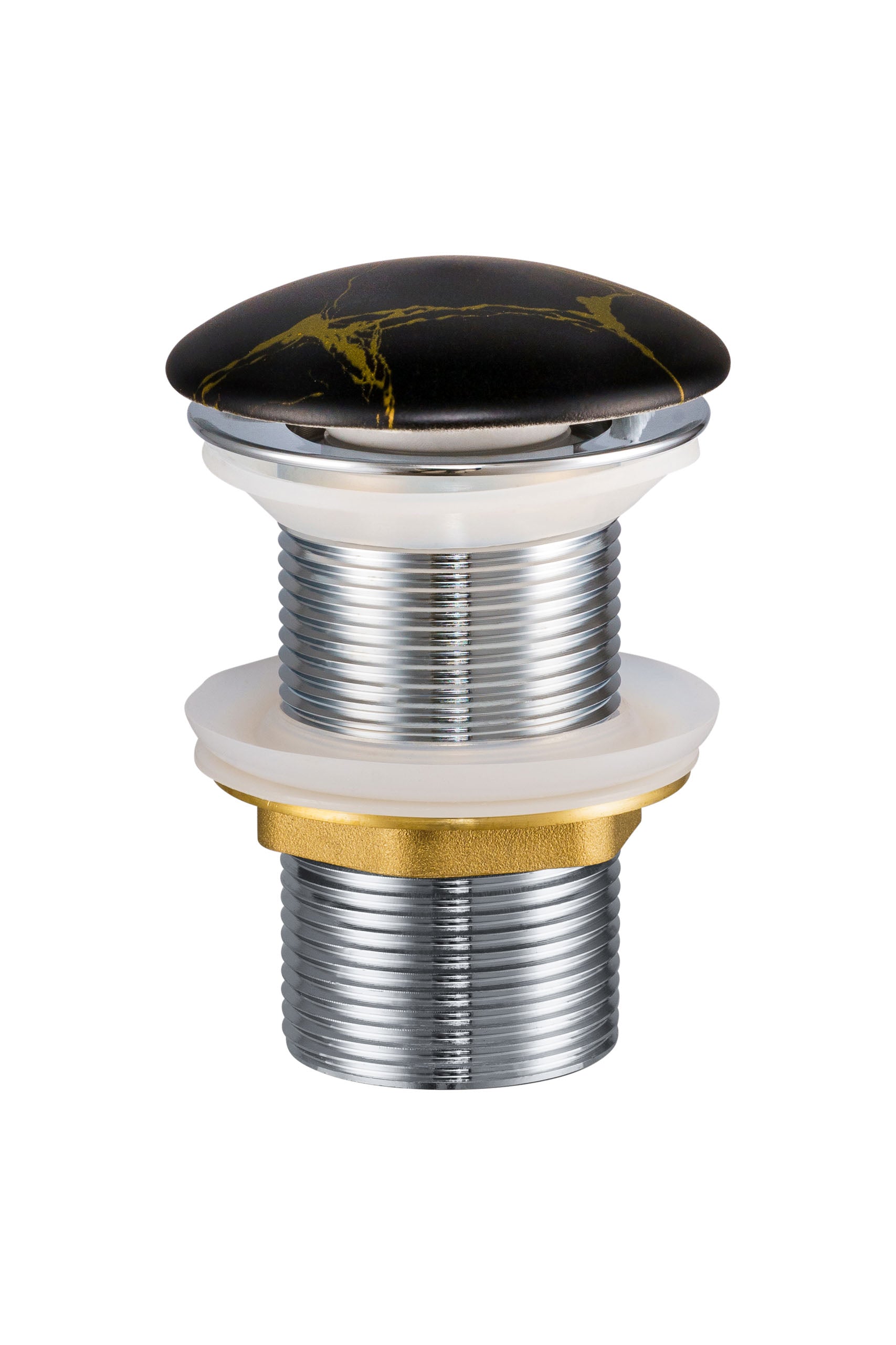 Click-Clack-Abflussstopfen für Waschbecken Schwarz Matt  x  x  cm (CLICK-CLACK T201M-B12-3)