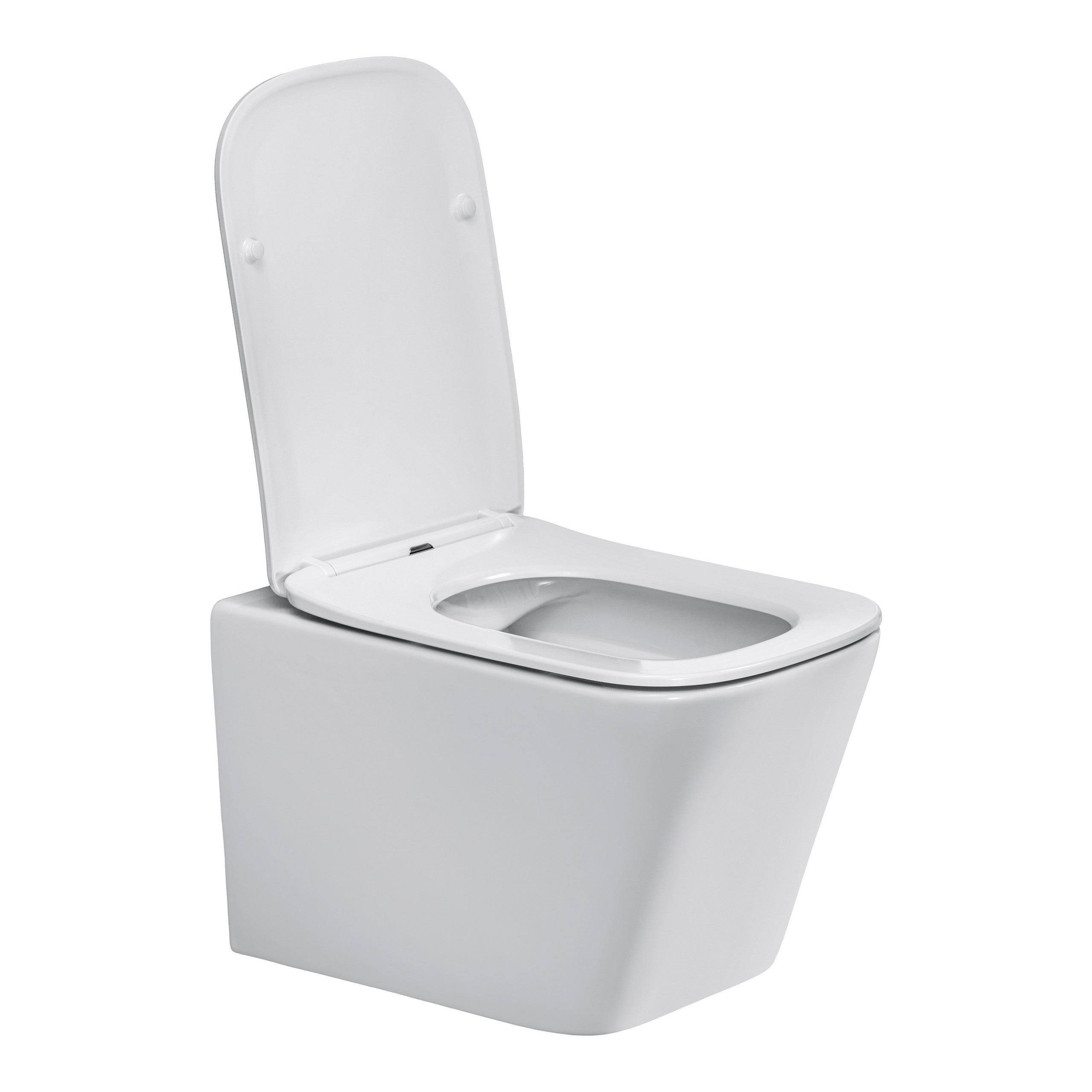 Wandhängende Toilettenschüssel Weiß glänzend