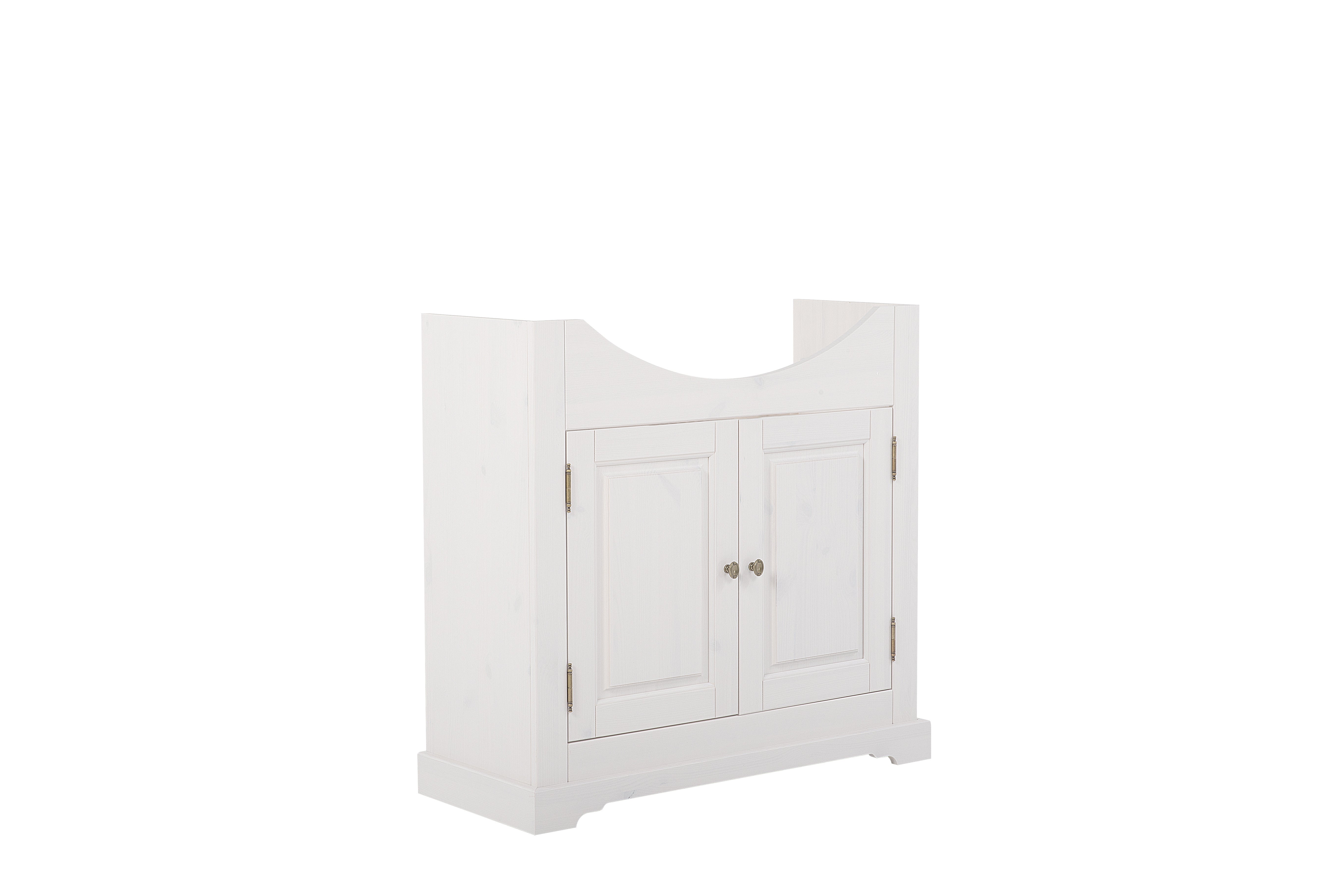 Romantischer Unterschrank für Waschbecken, 85 cm, 2 Türen