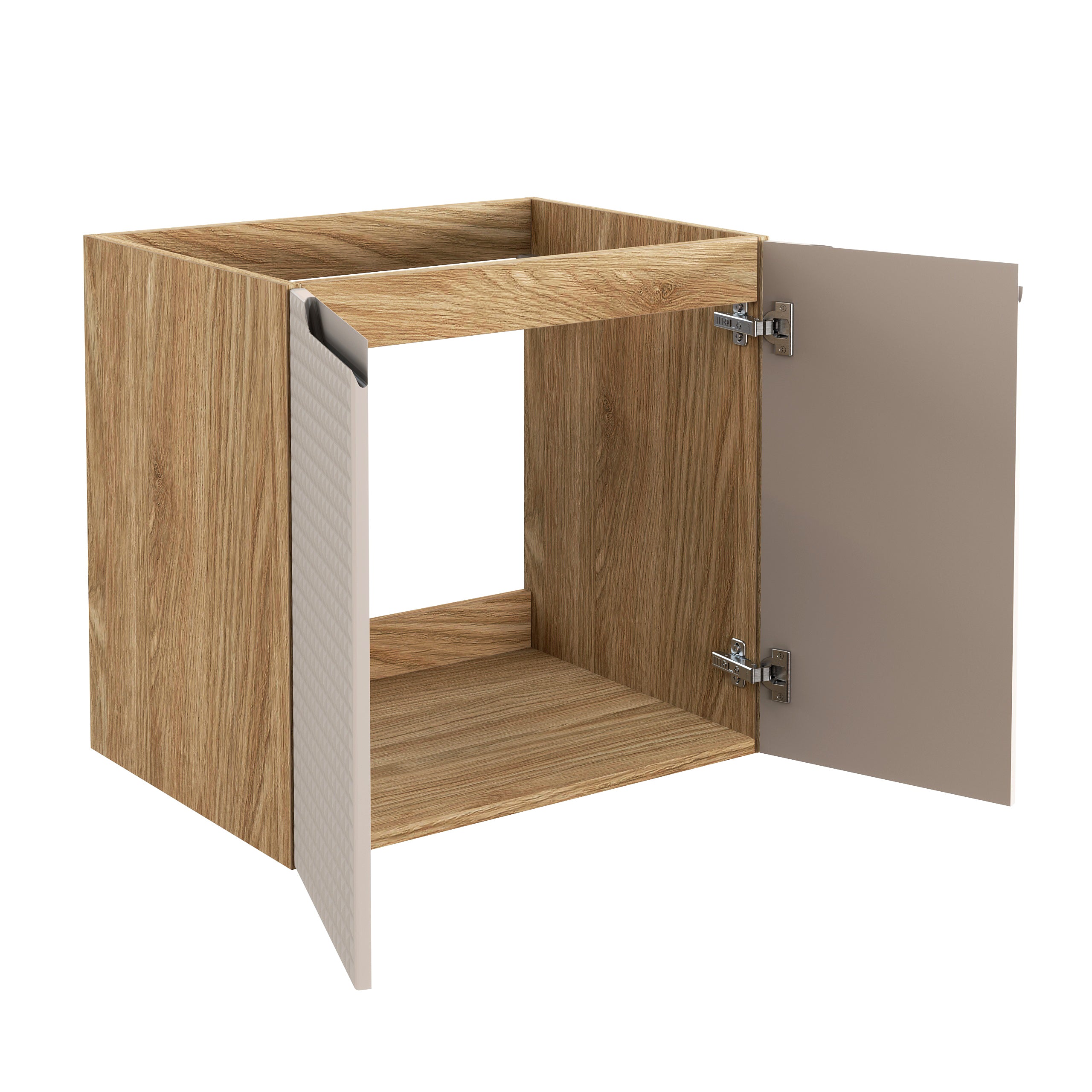 Luxor Waschbeckenunterschrank 60 cm, 2 Türen Beige, Eiche geölt
