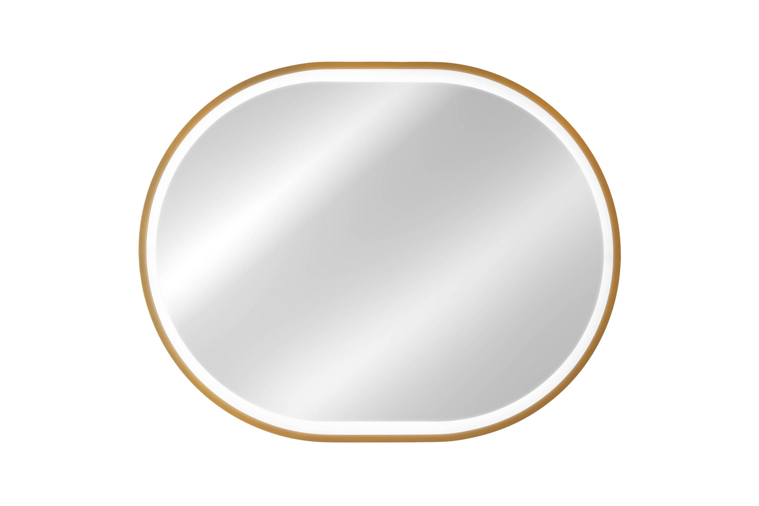 Lustro gerahmter LED-Spiegel Spiegel, Gold 70 x 4 x 90 cm