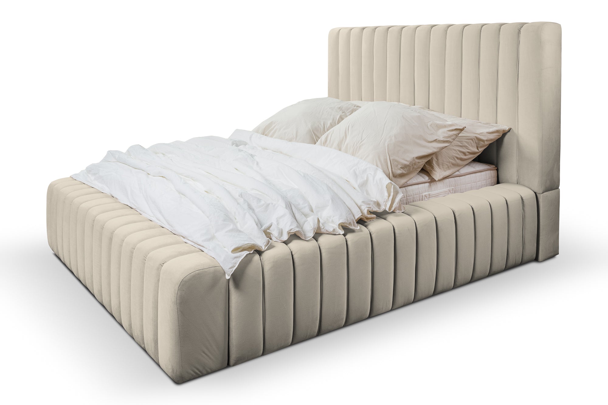 Lugano – Design Bouclé Polsterbett