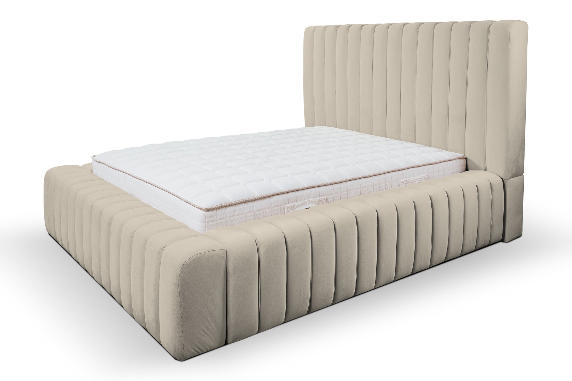 Lugano – Design Bouclé Polsterbett