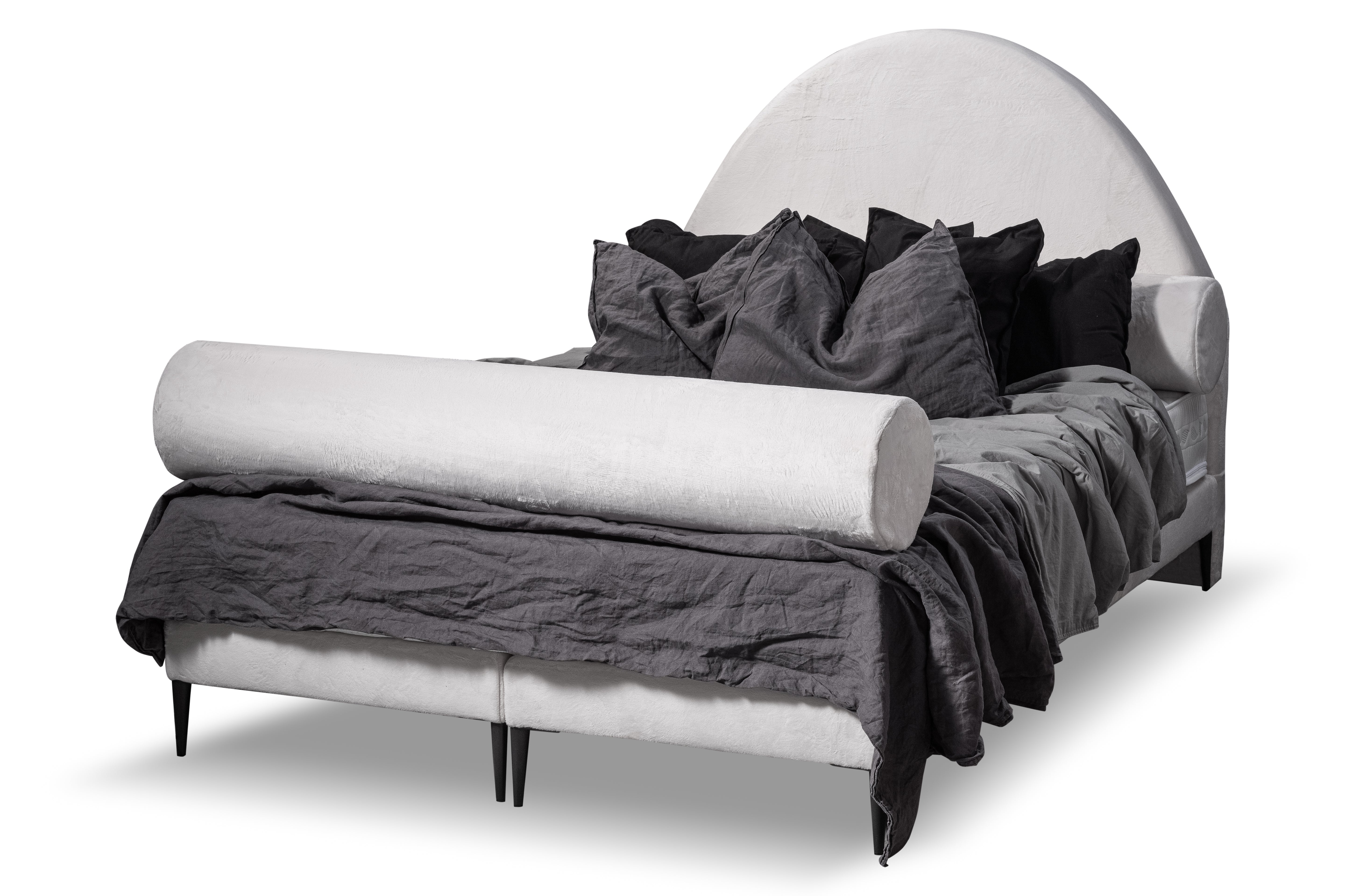 Coco Lux – Design Bouclé Polsterbett mit Bettkasten