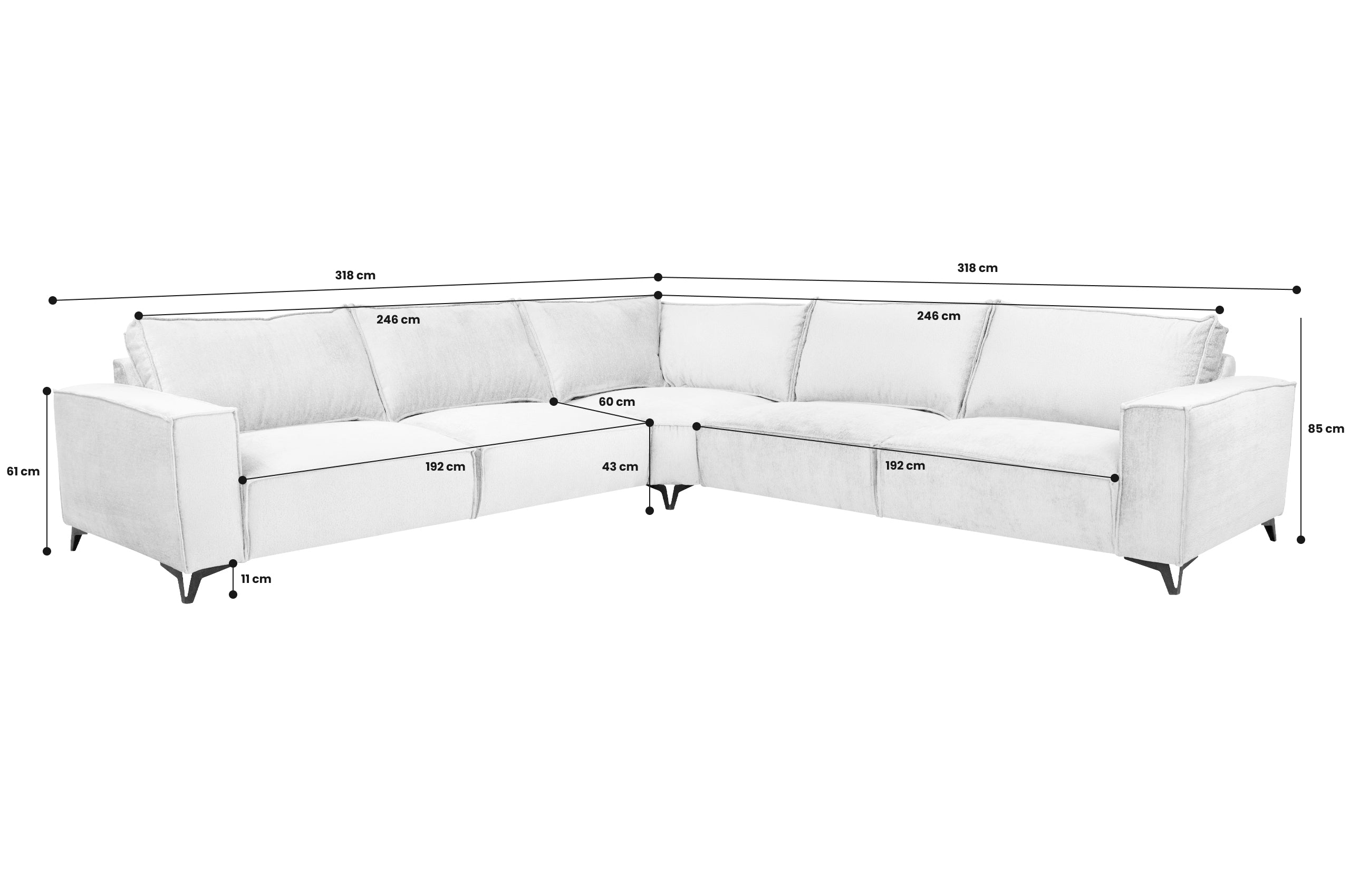 Lara Ecksofa Beige