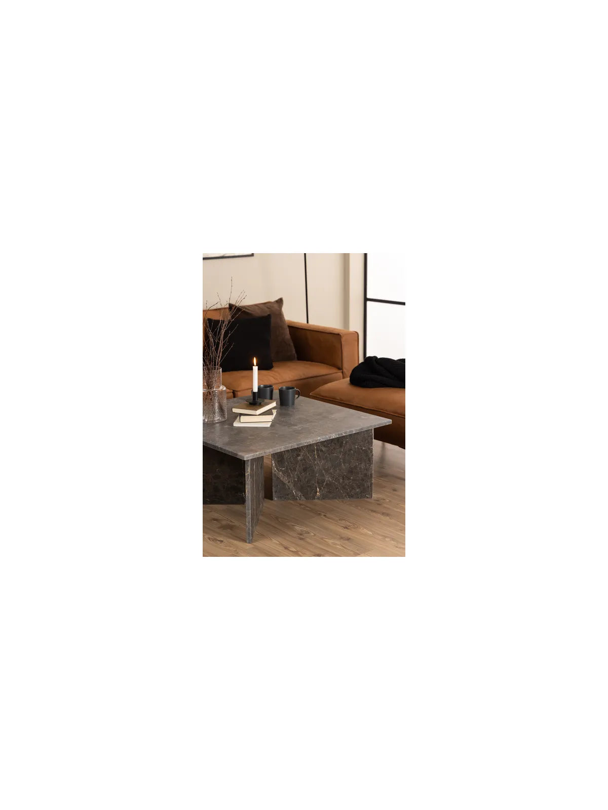Marmor Couchtisch Vega Braun
